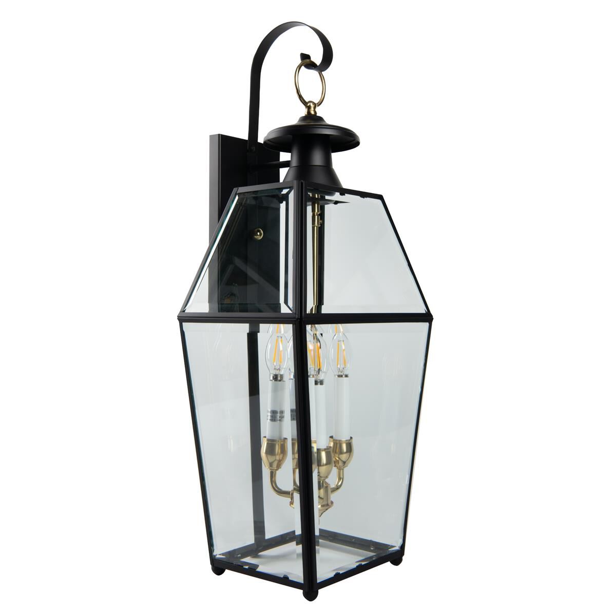 Shown in Black finish and Bevelled glass