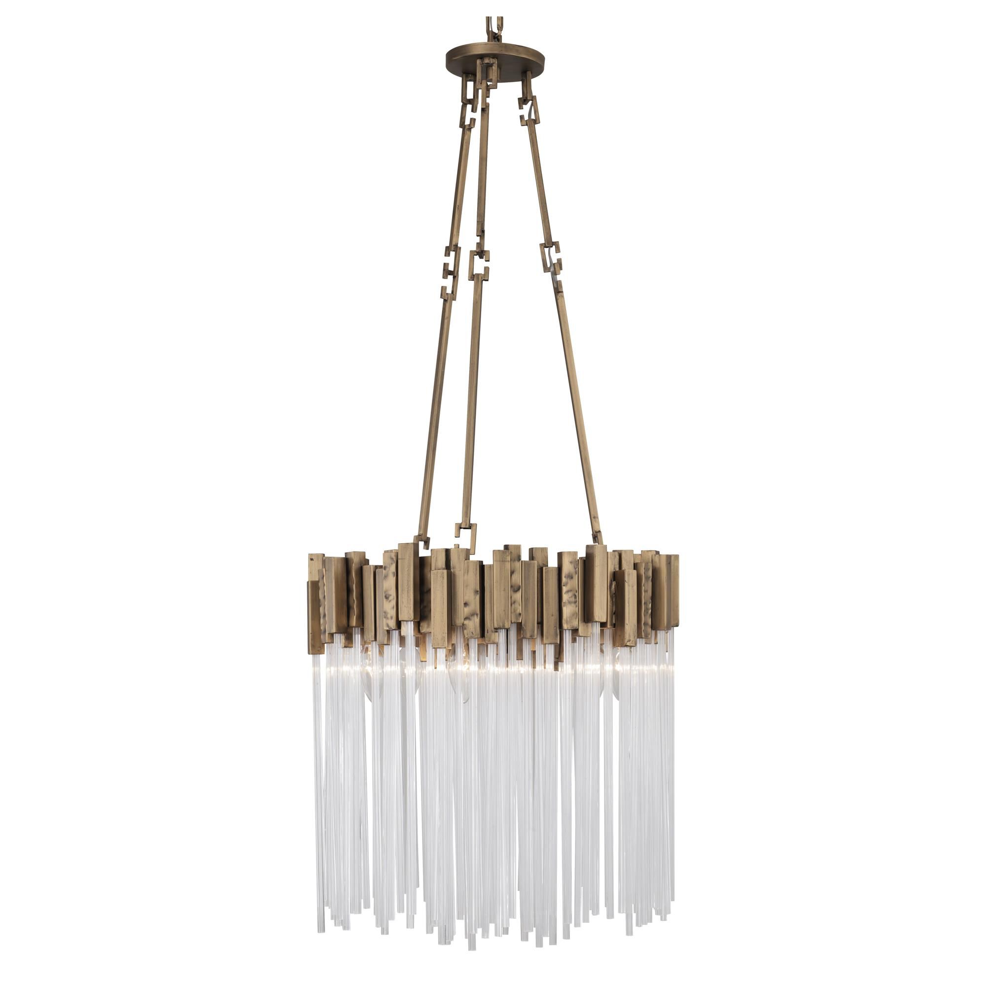 Shown in Havana Gold finish and Clear Fluted glass