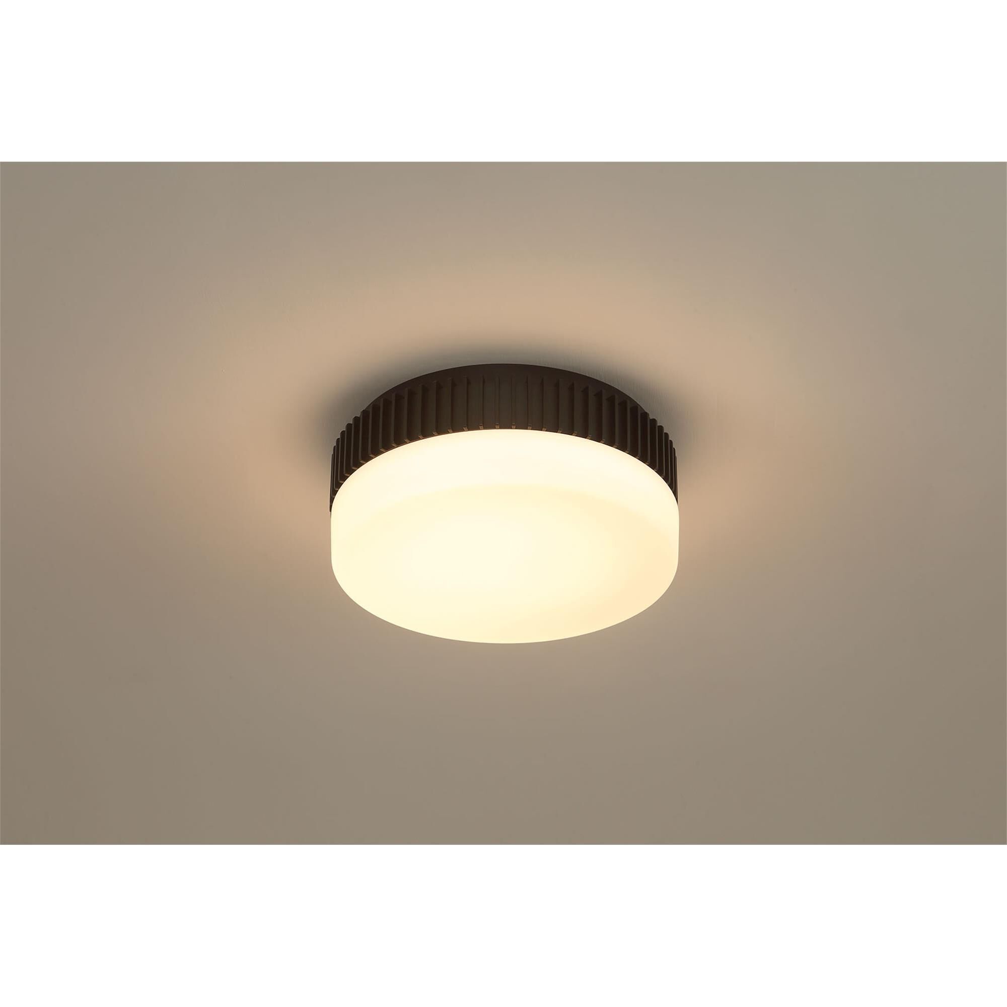 Shown in Matte Black finish and Opal Etched glass