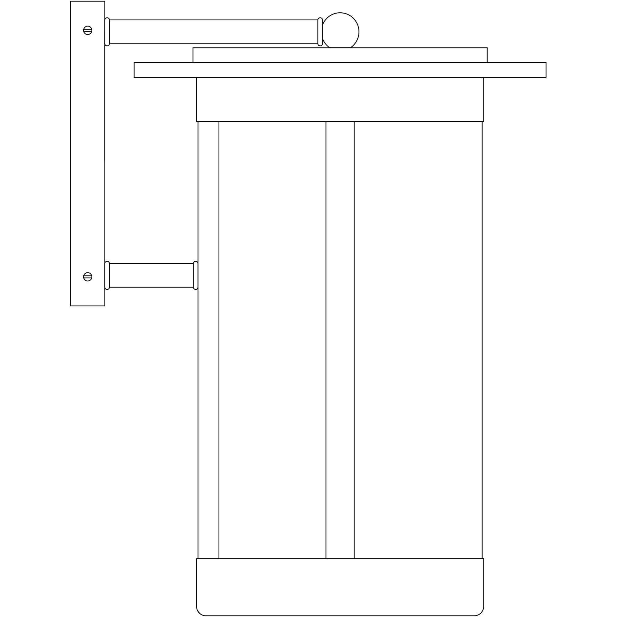Santorini 16 Inch Tall 1 Light Outdoor Wall Light by Arroyo Craftsman