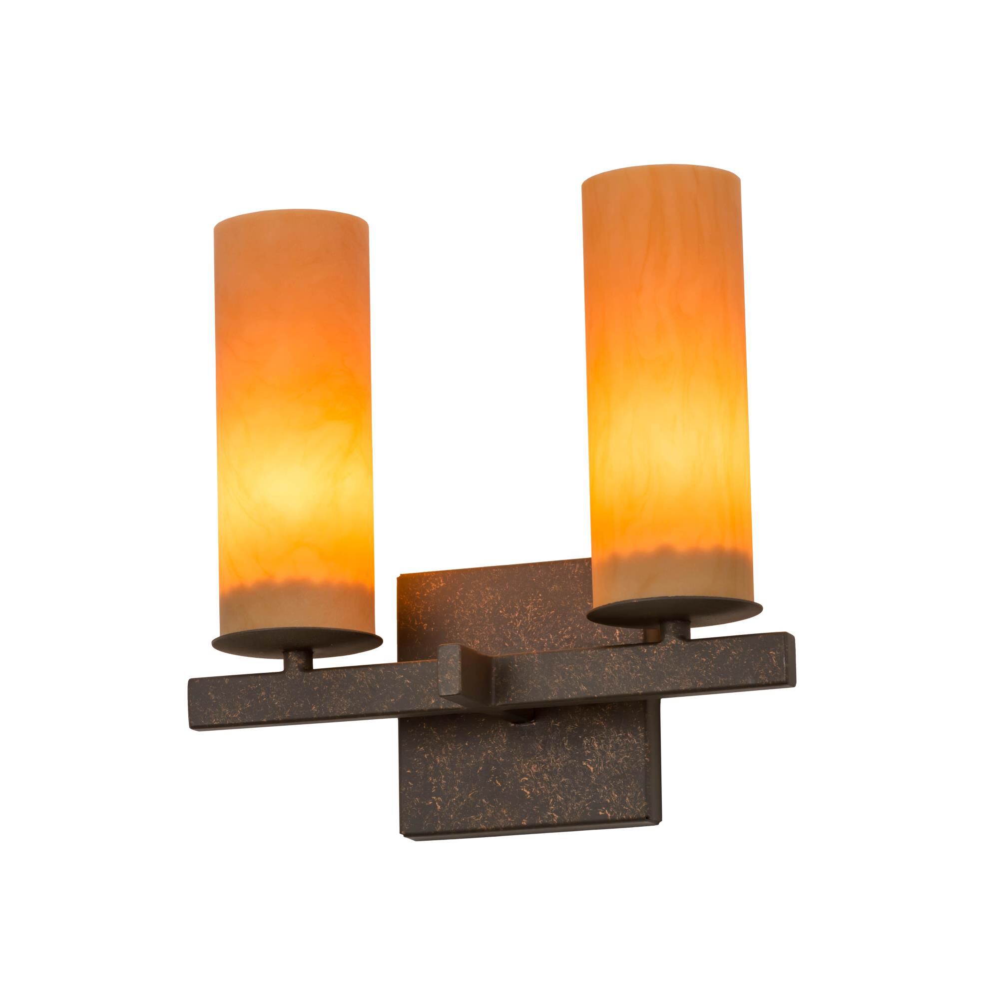 Shown in Gilded Tobacco finish and Tea Stained glass