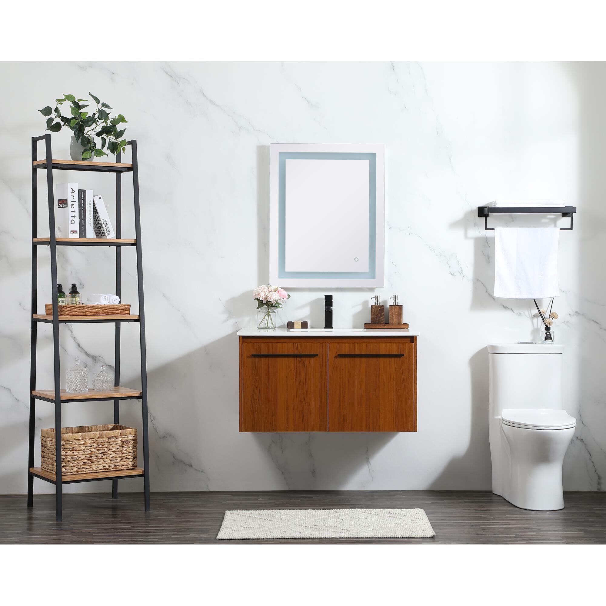 Shown in Teak finish