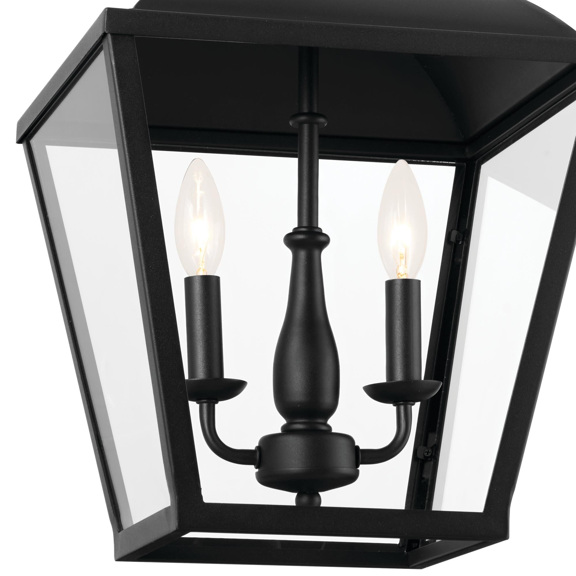 Shown in Textured Black finish and Transparent glass