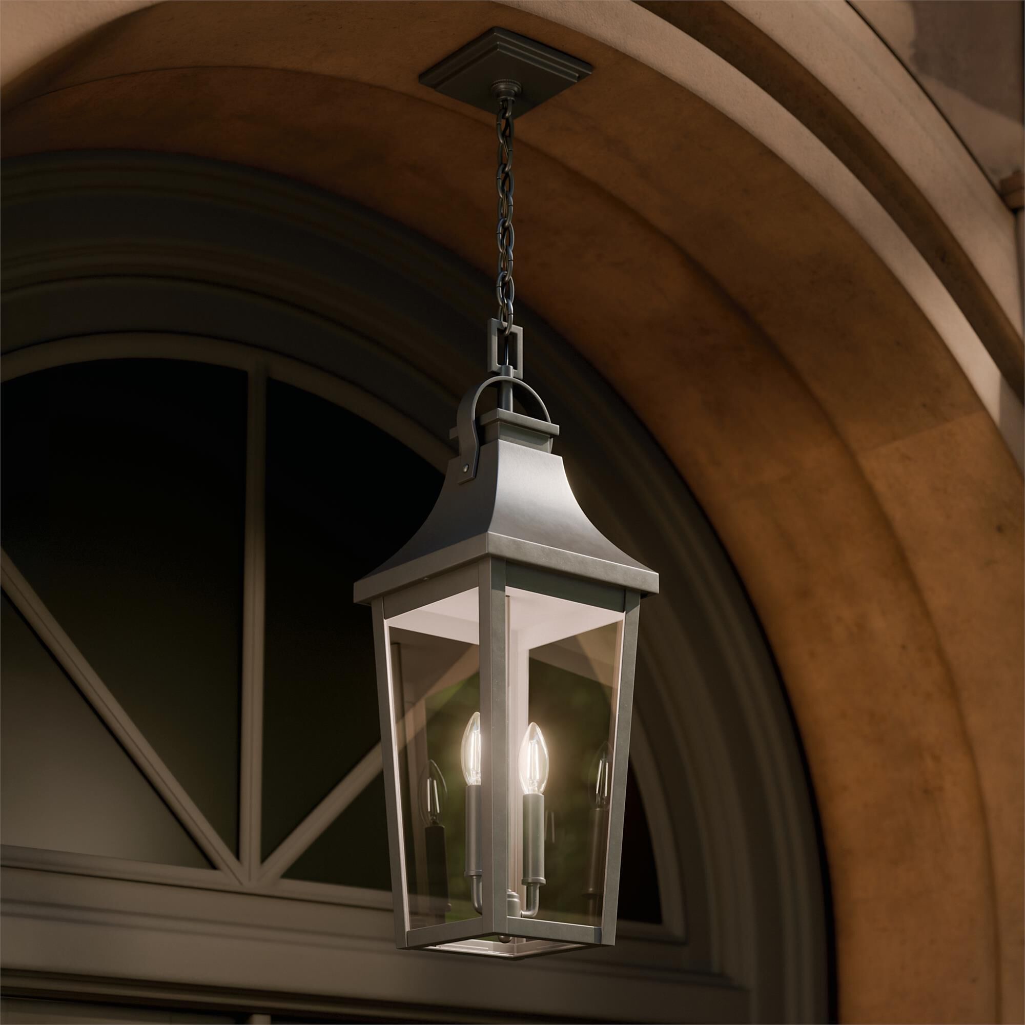 Shown in Olde Bronze finish and Clear glass