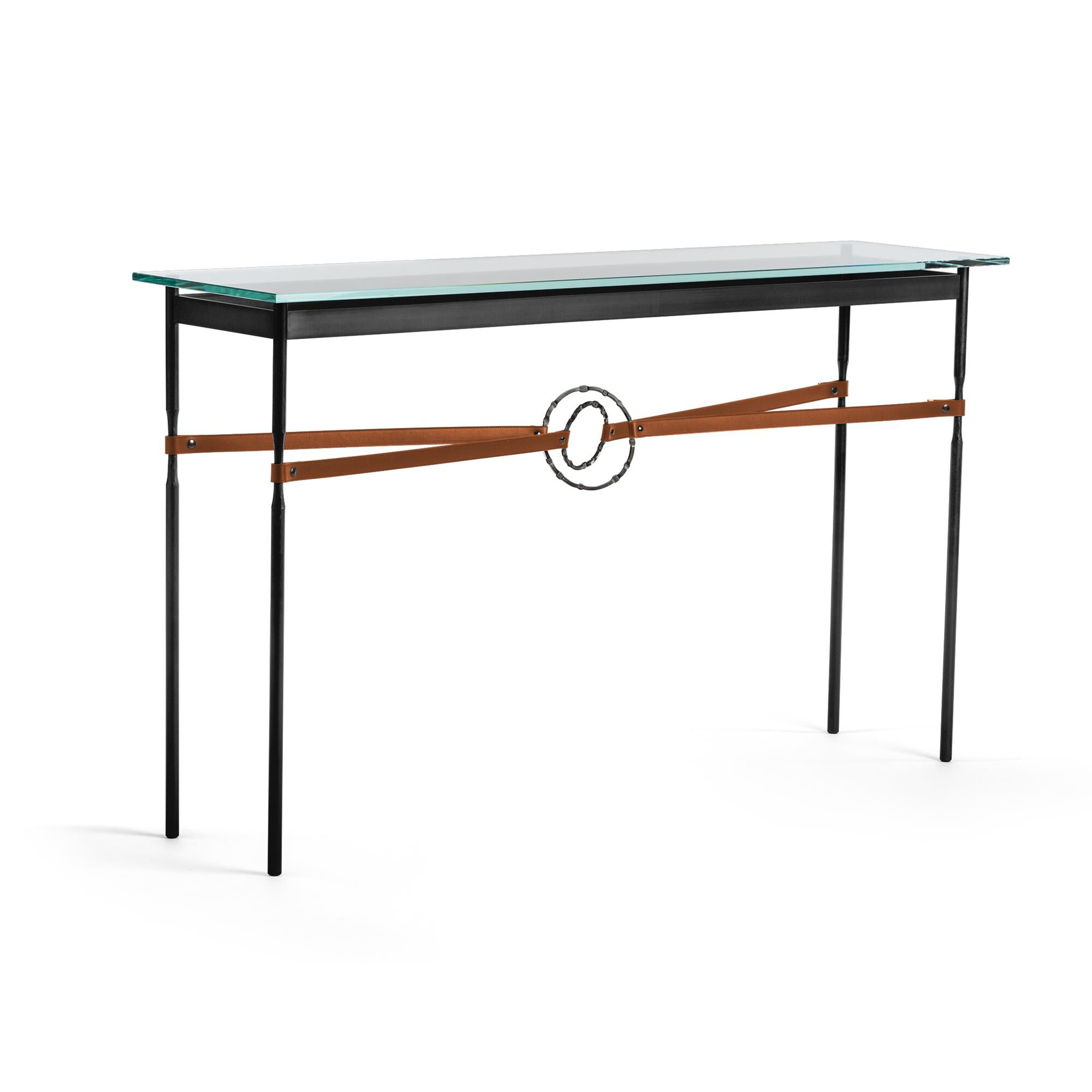 Shown in Black finish and Dark Smoke with Leather Chestnut  accent
