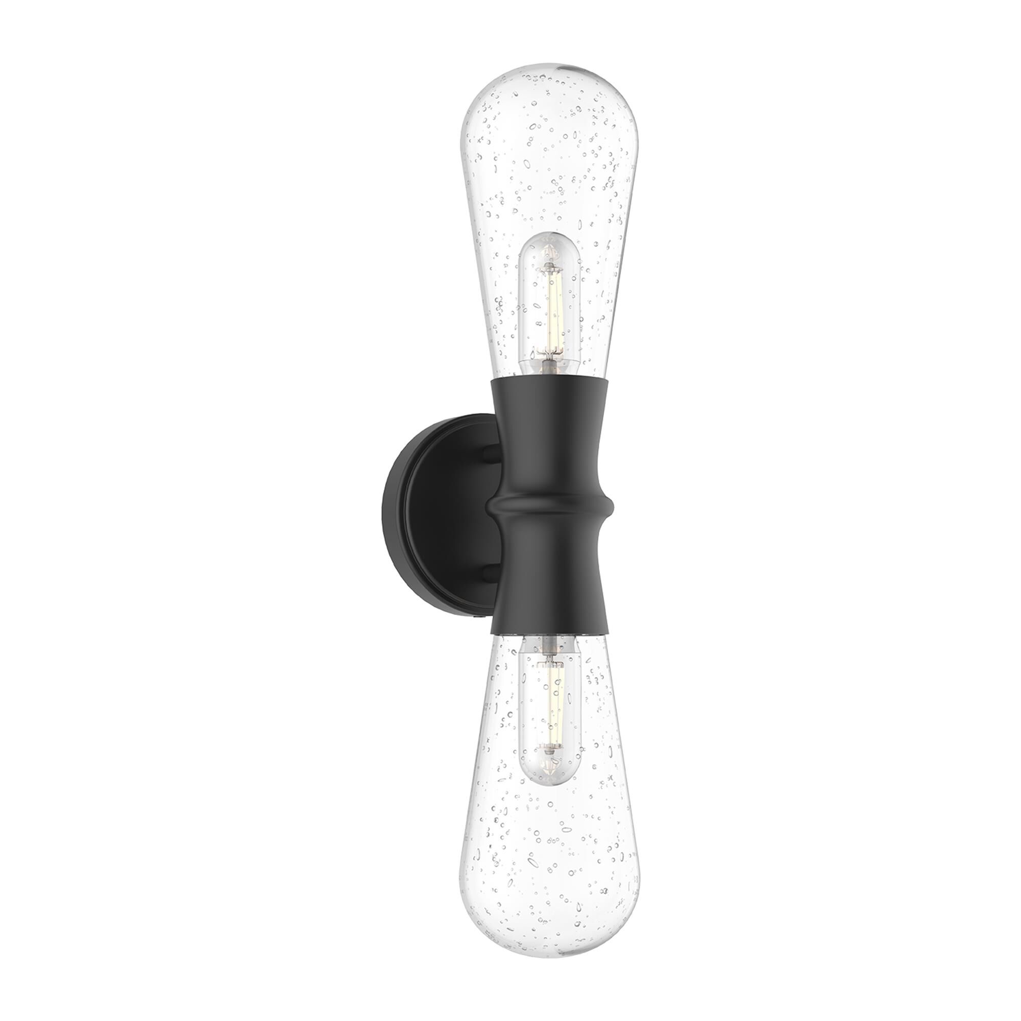 Shown in Black/Clear Bubble Glass finish