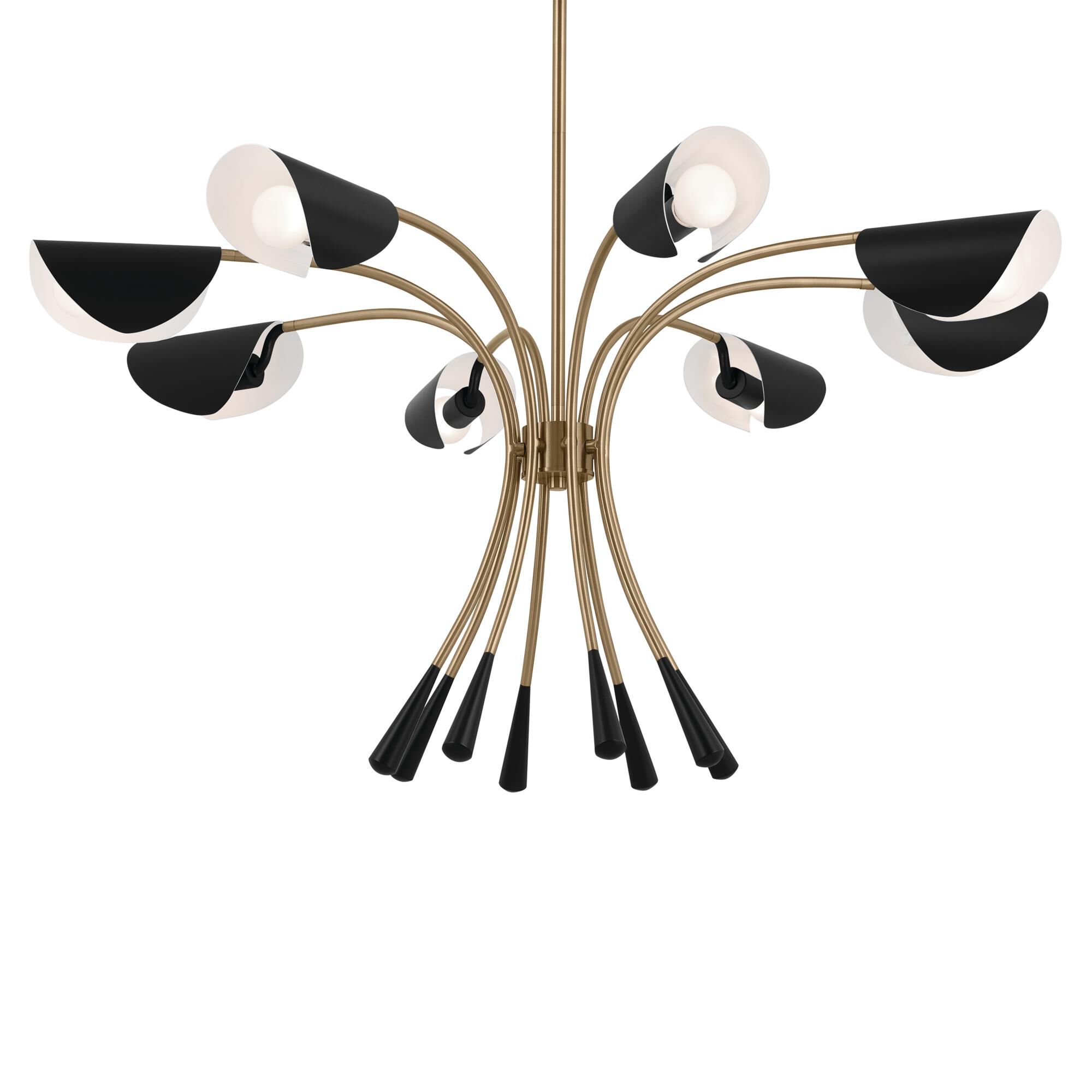Shown in Champagne Bronze with Black finish and Metal and Unique shade