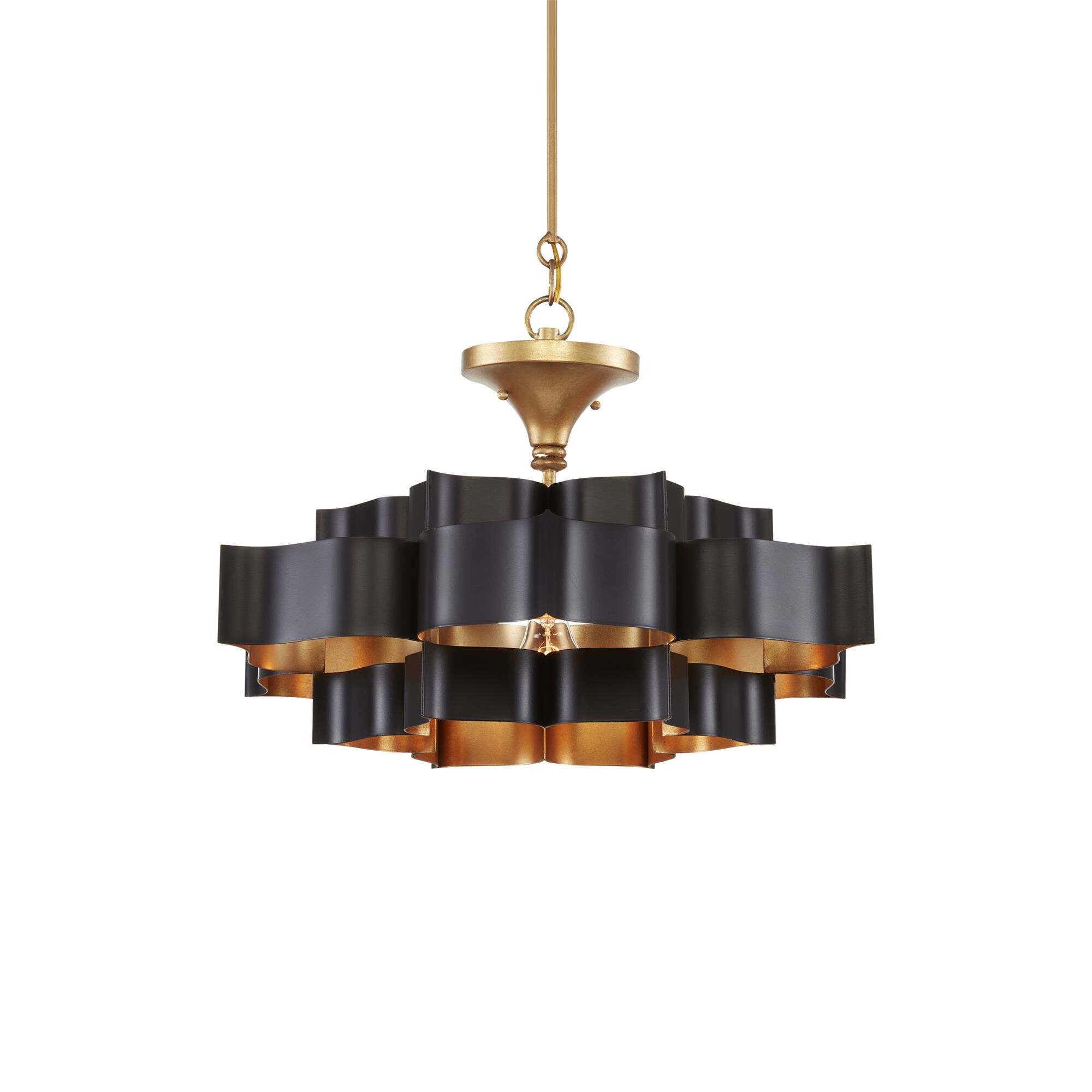 Shown in Satin Black/Contemporary Gold Leaf finish