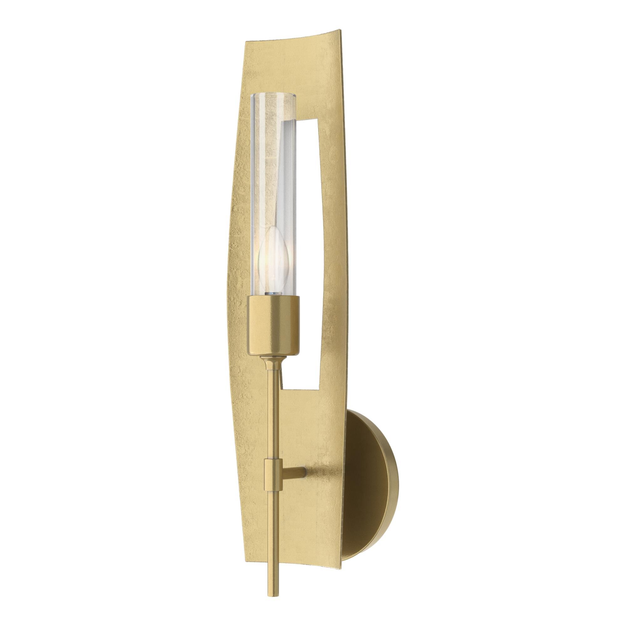 Shown in Modern Brass finish and Clear glass