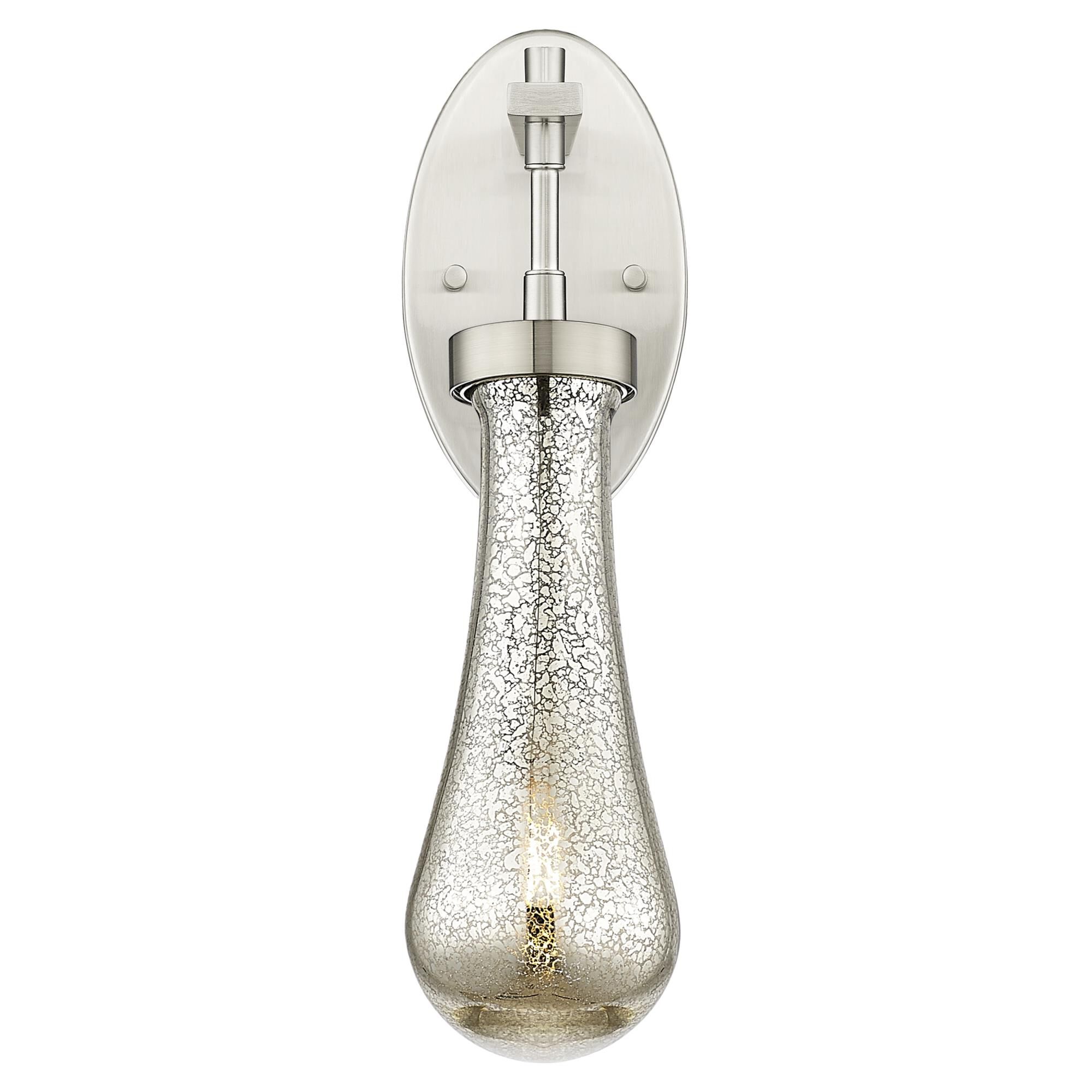 Shown in Satin Nickel finish and Mercury glass