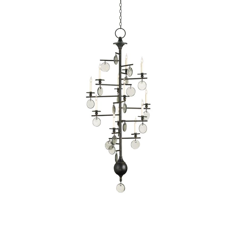 Sethos 28 Inch 12 Light Chandelier by Currey and Company