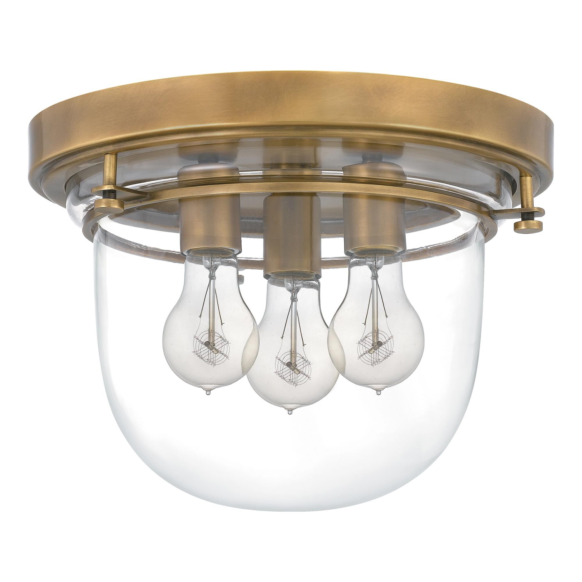 Whistling 13 Inch 3 Light Flush Mount by Quoizel