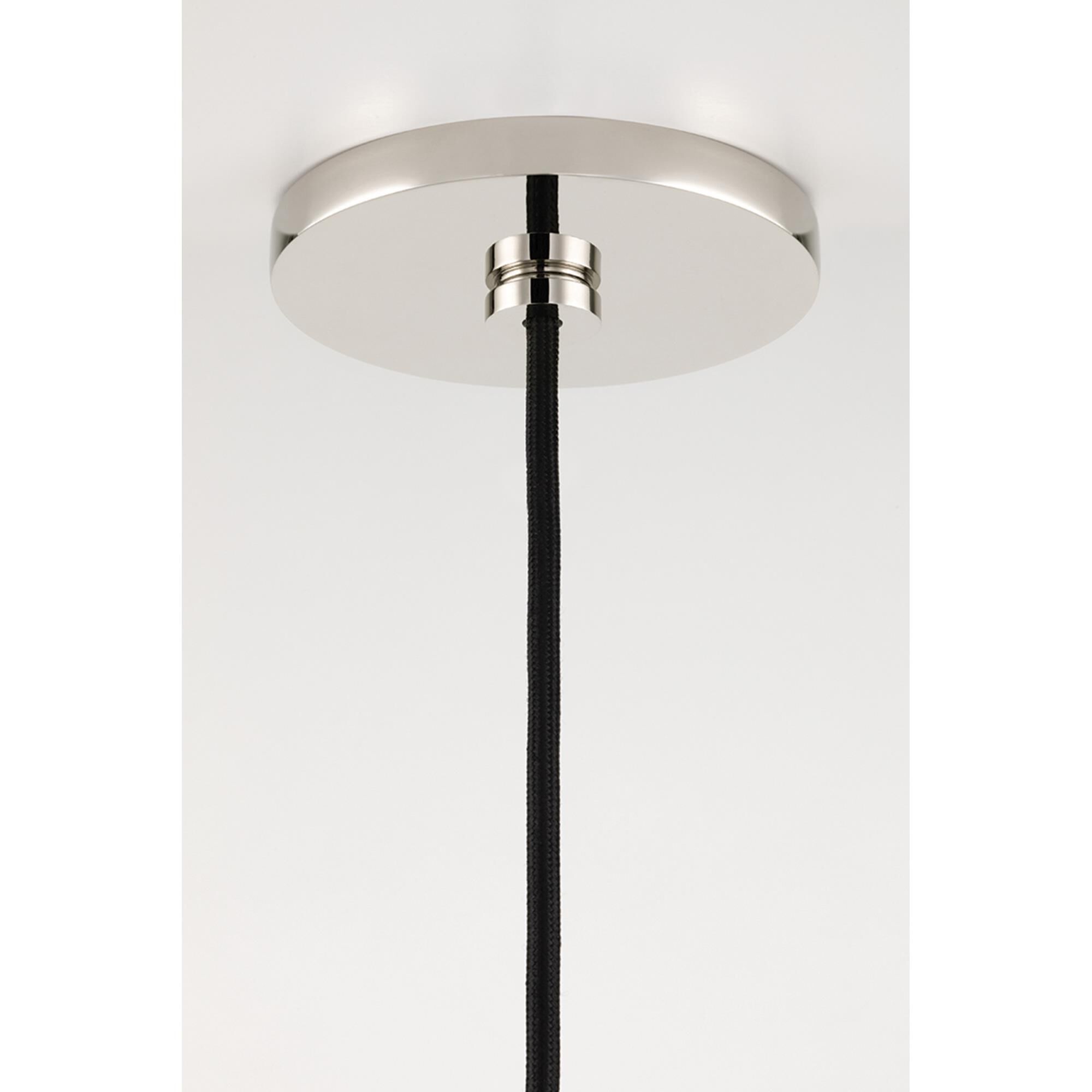 Shown in Polished Nickel finish and Opal Matte glass