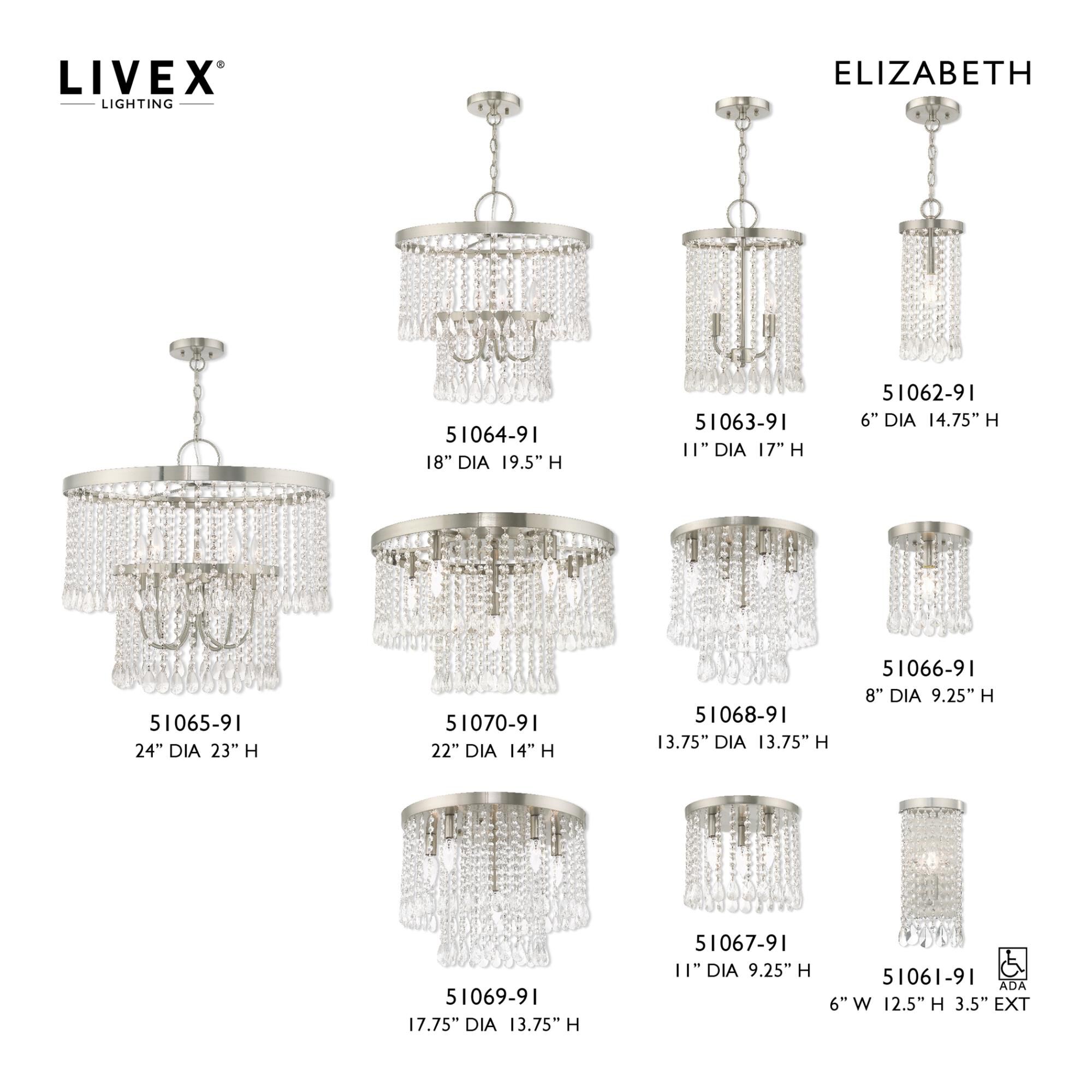 Elizabeth 6 Light Outdoor Flush Mount by Livex Lighting