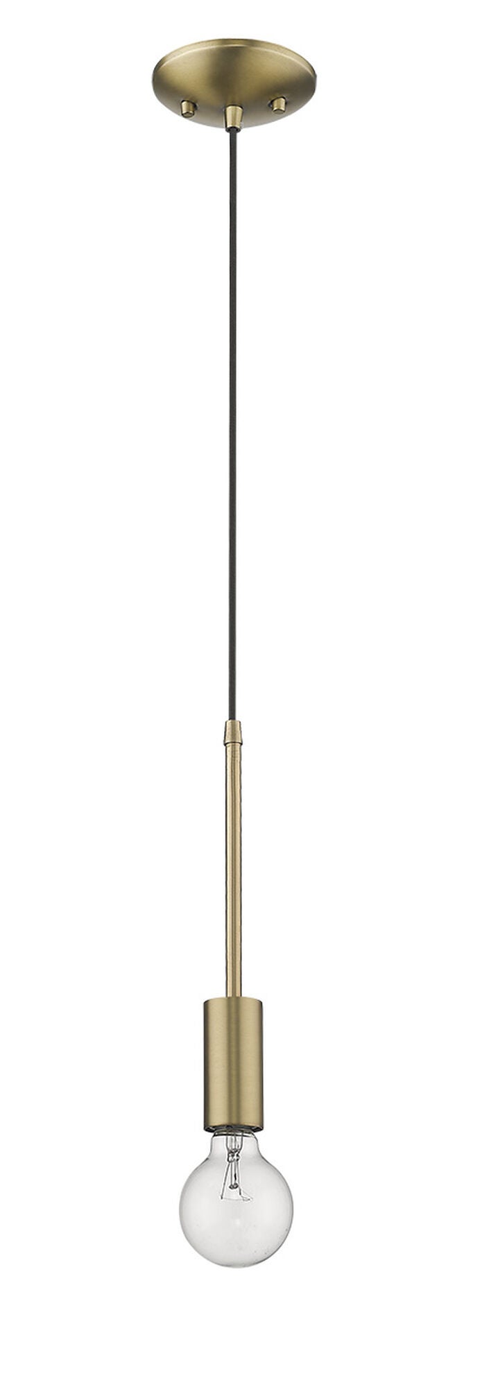 Shown in Aged Brass finish and -- glass and -- shade