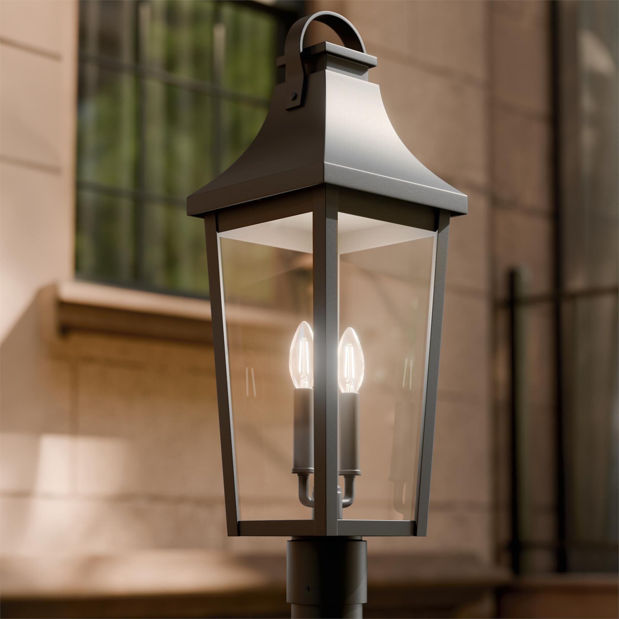 Shown in Textured Black finish and Clear glass