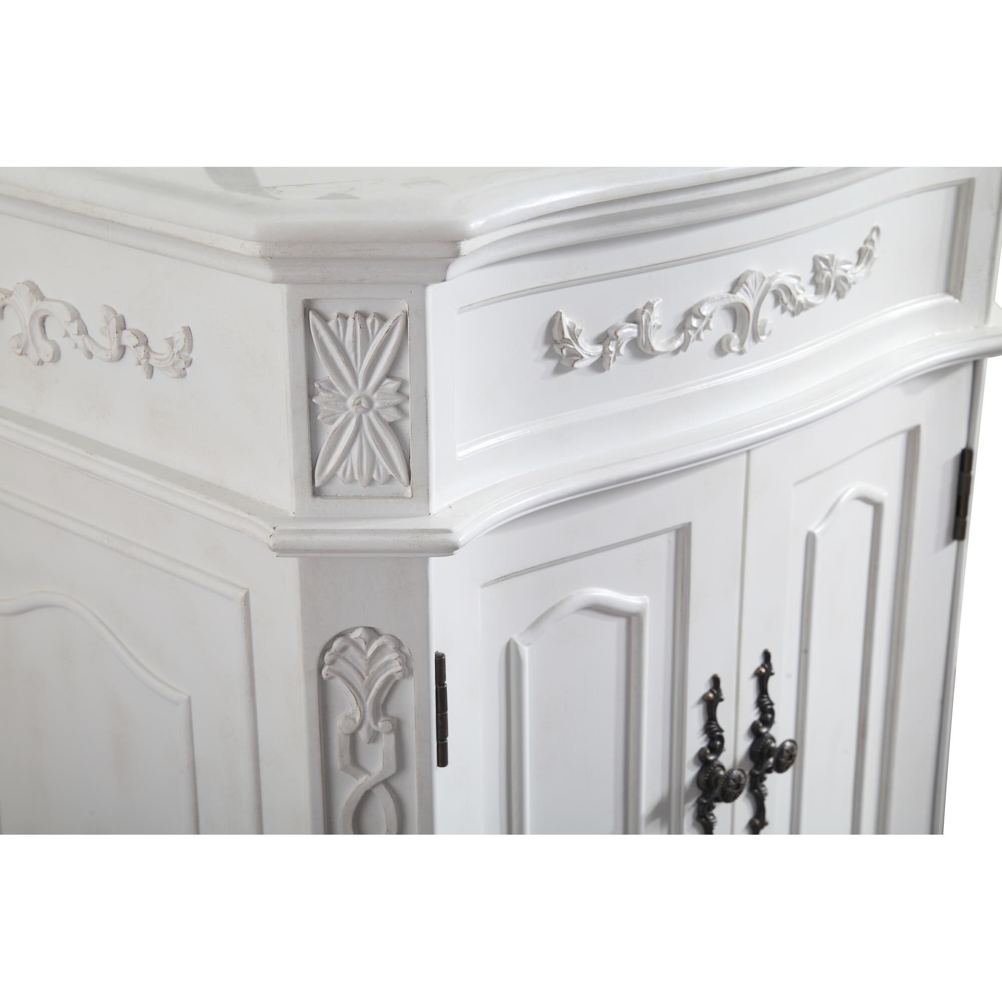 Shown in Antique White finish