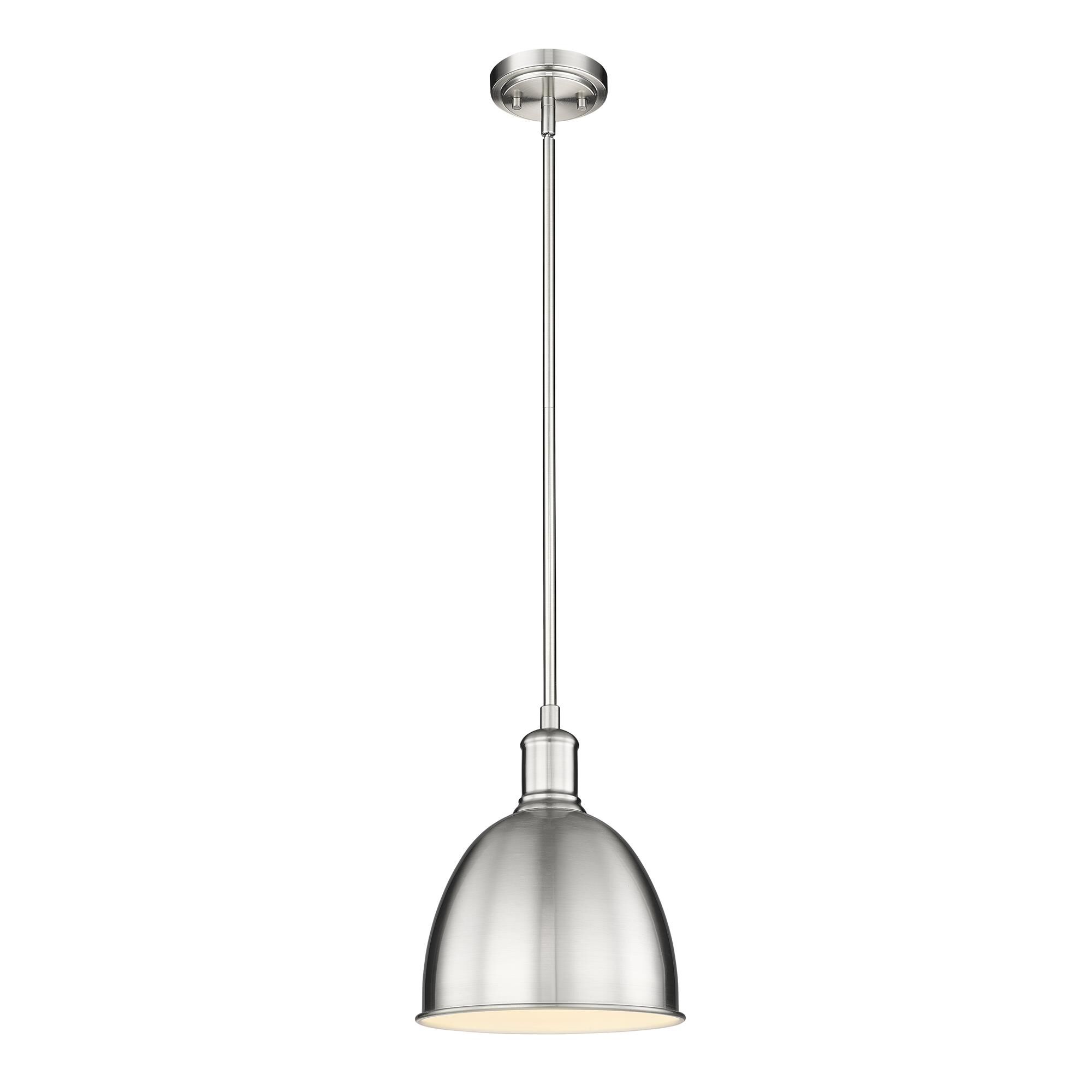 Shown in Brushed Nickel finish and Brushed Nickel shade