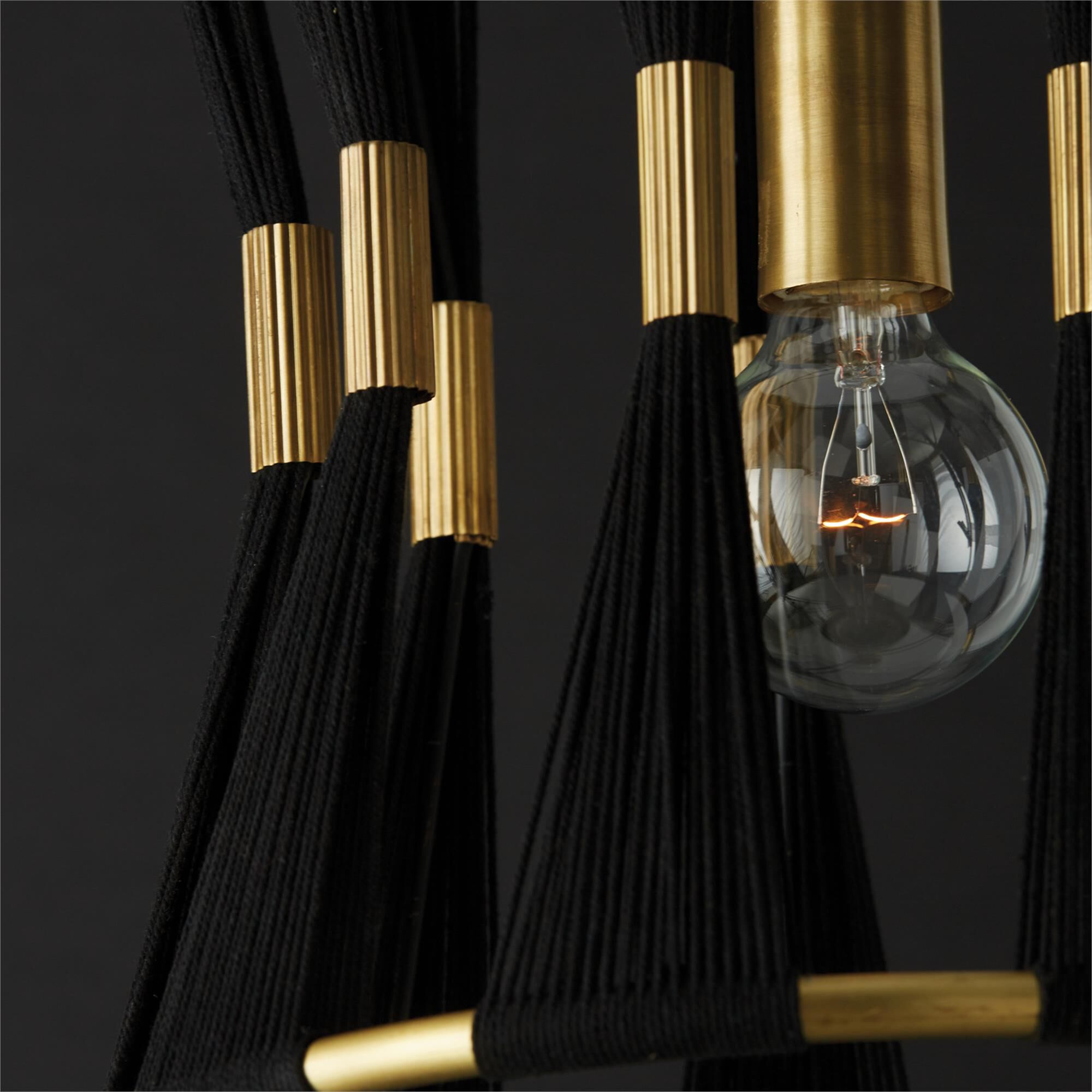 Shown in Black Rope And Patinaed Brass finish