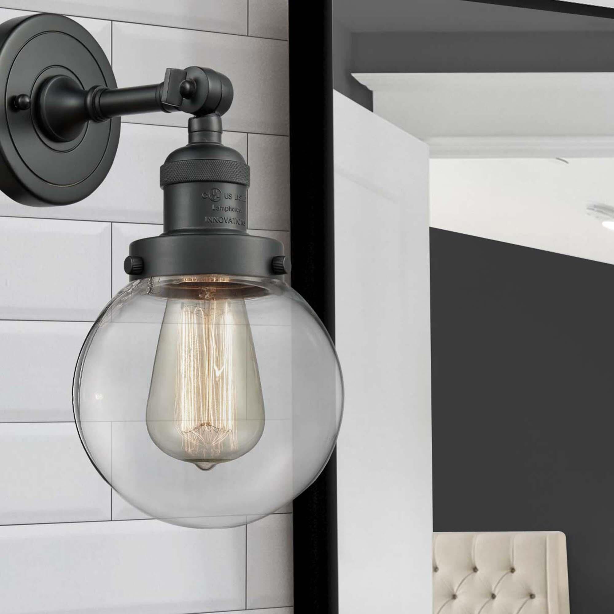 Shown in Matte Black finish and Clear glass and No Accent accent