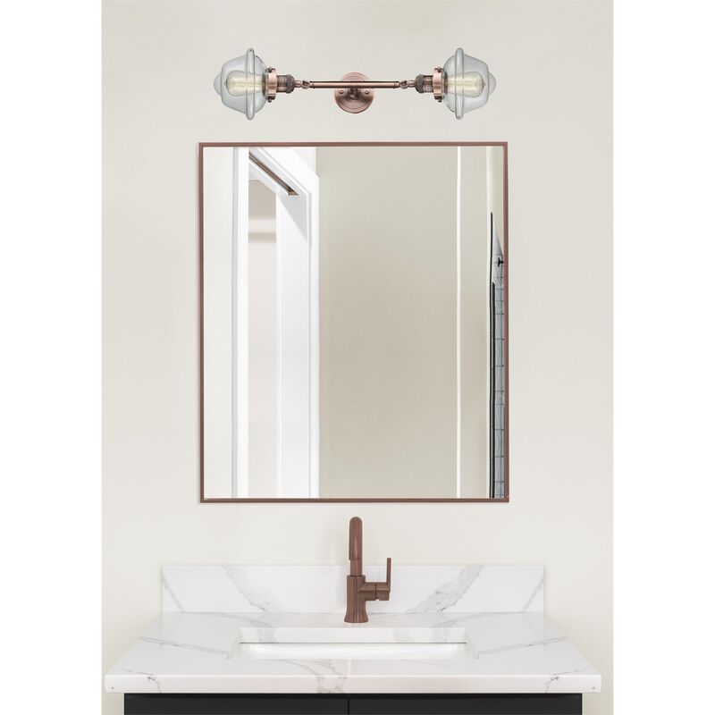 Bruno Marashlian Small Oxford 17 Inch 2 Light Bath Vanity Light by Innovations Lighting