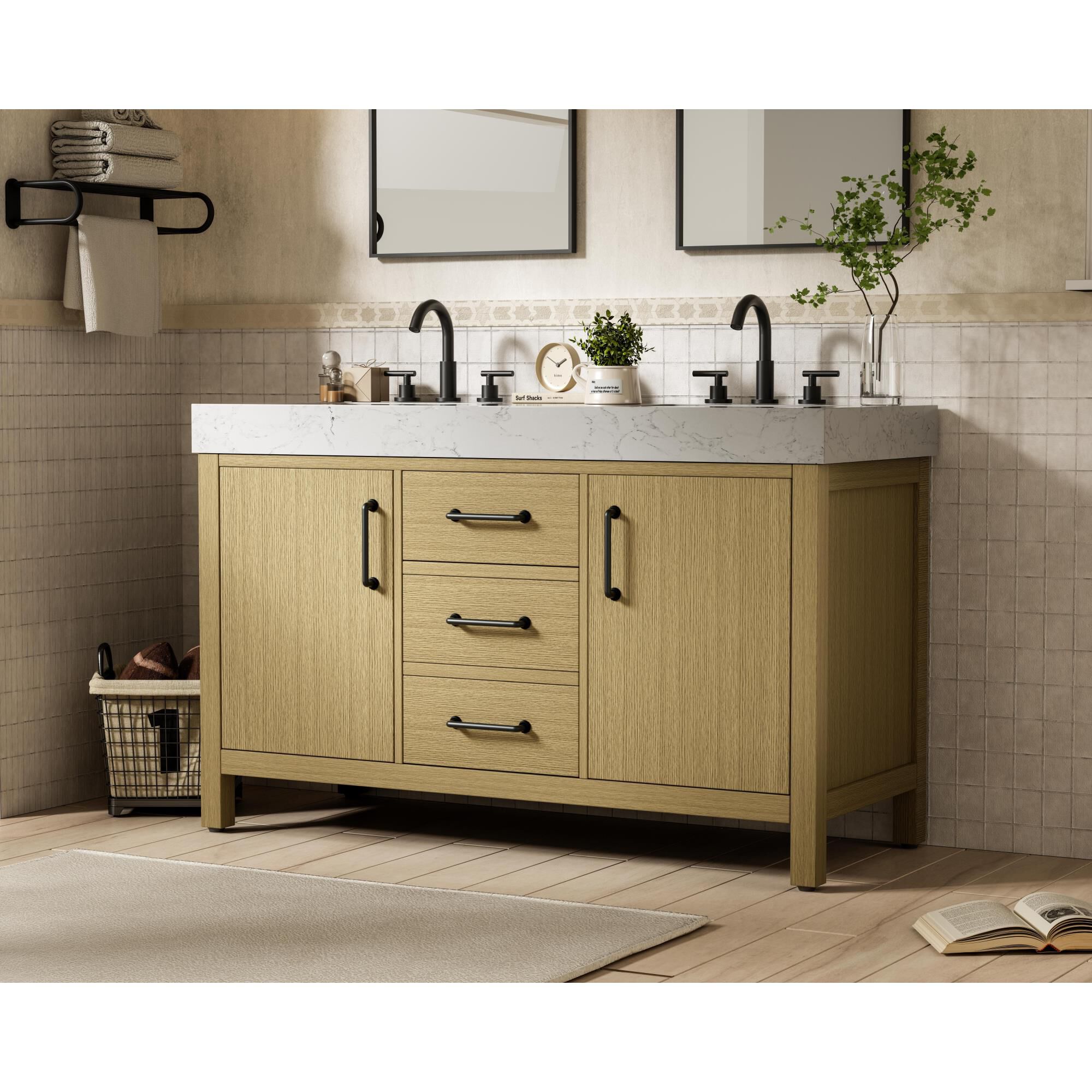 Nathan 54 Inch Bath Vanity by Elegant Dcor