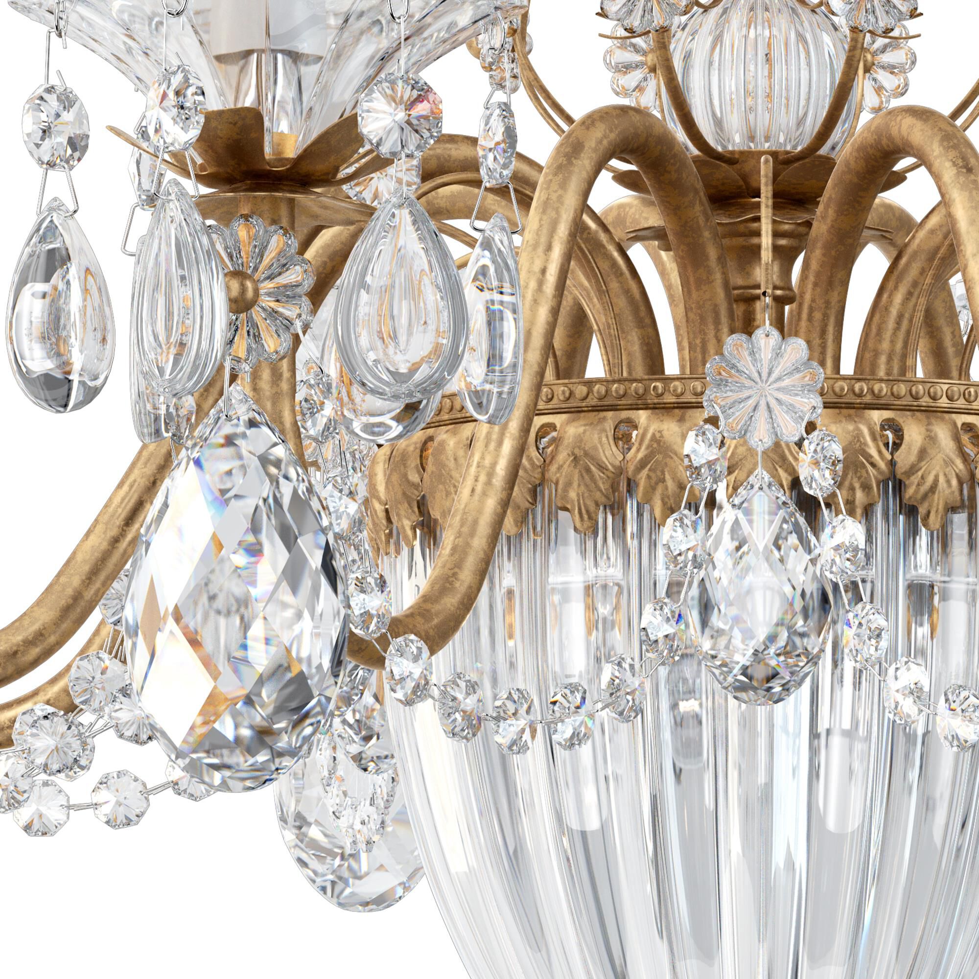 Shown in French Gold finish and Clear Heritage crystal
