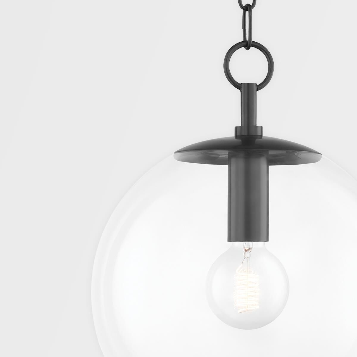 Shown in Old Bronze finish and White glass