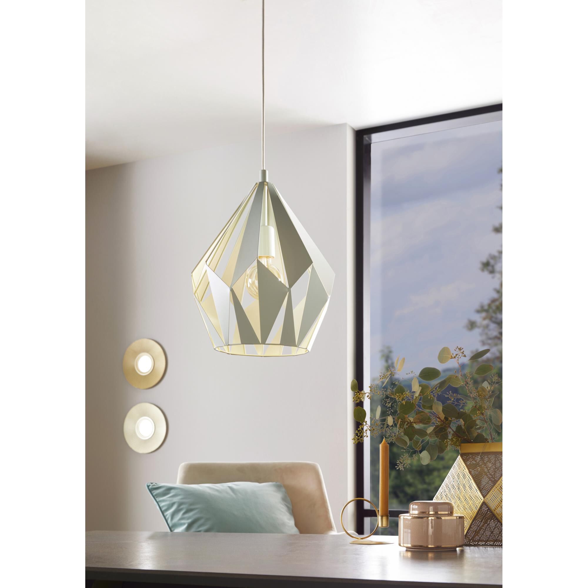 Eglo Lighting Eglo Carlton-P 12 Inch Mini Pendant