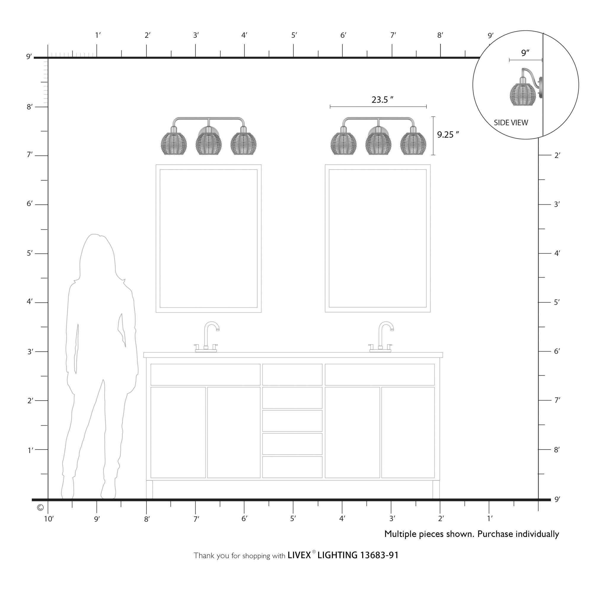 Summervine 24 Inch Bath Vanity Light by Livex Lighting