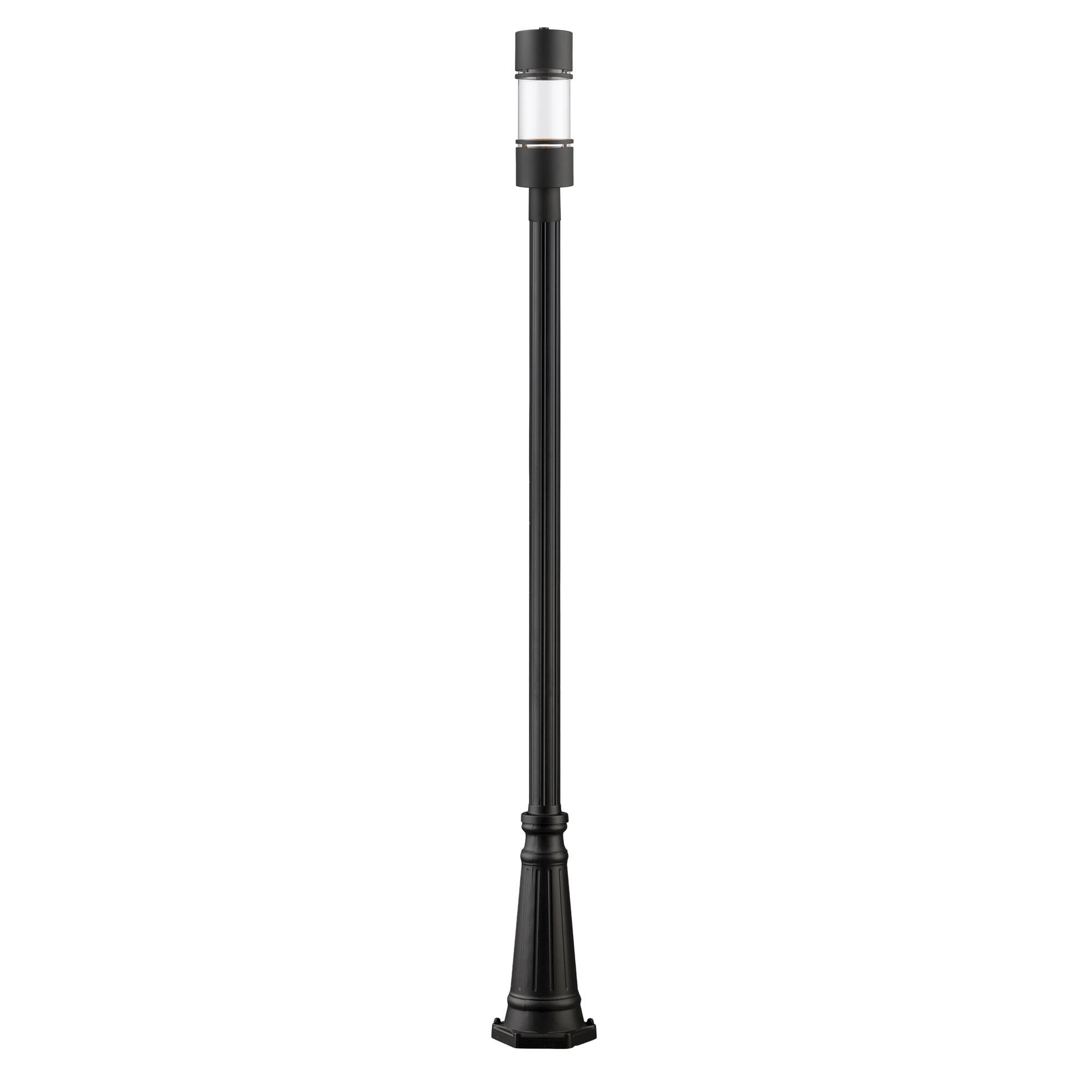 Shown in Black finish and Glass shade