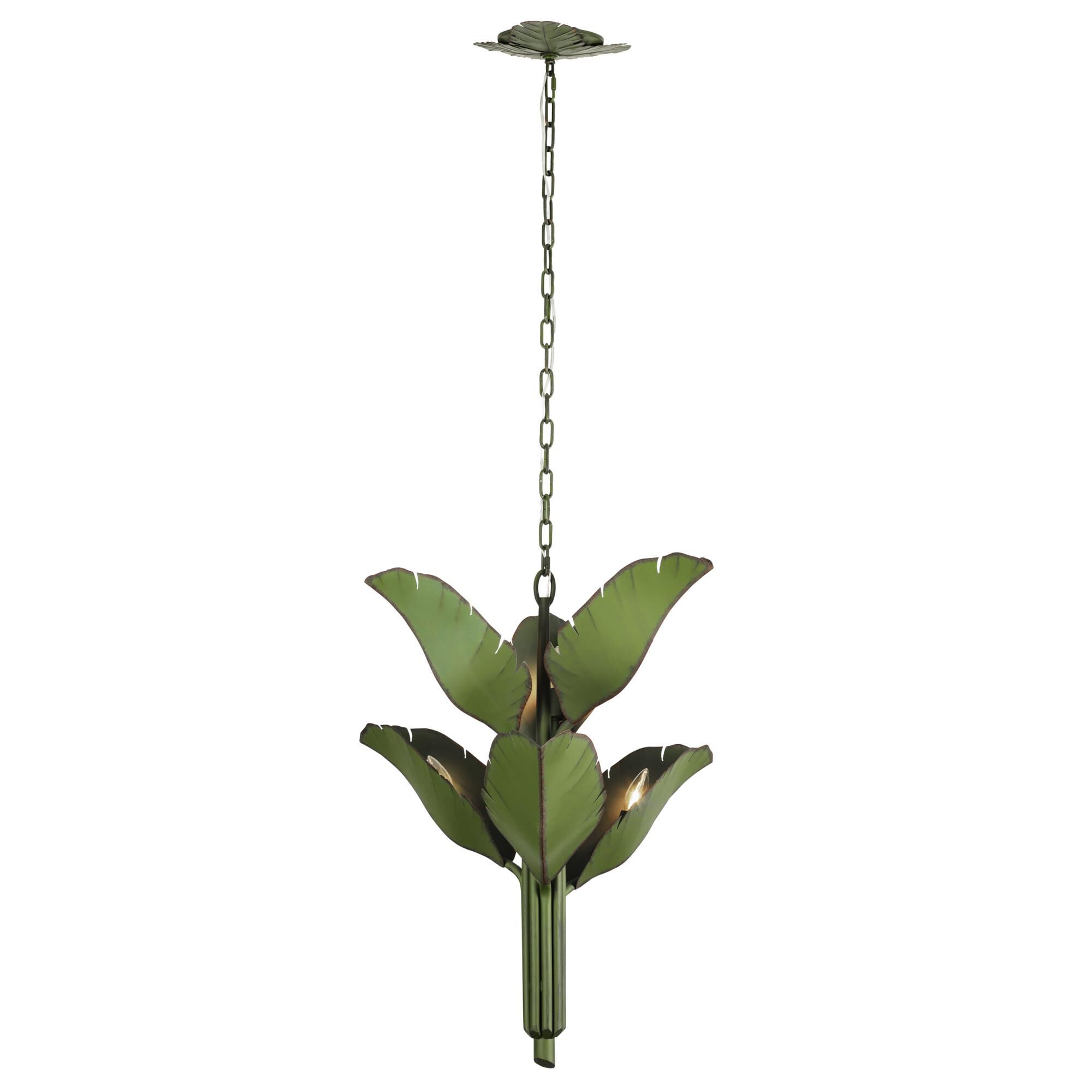 Banana Leaf 25 Inch 6 Light Chandelier by Varaluz