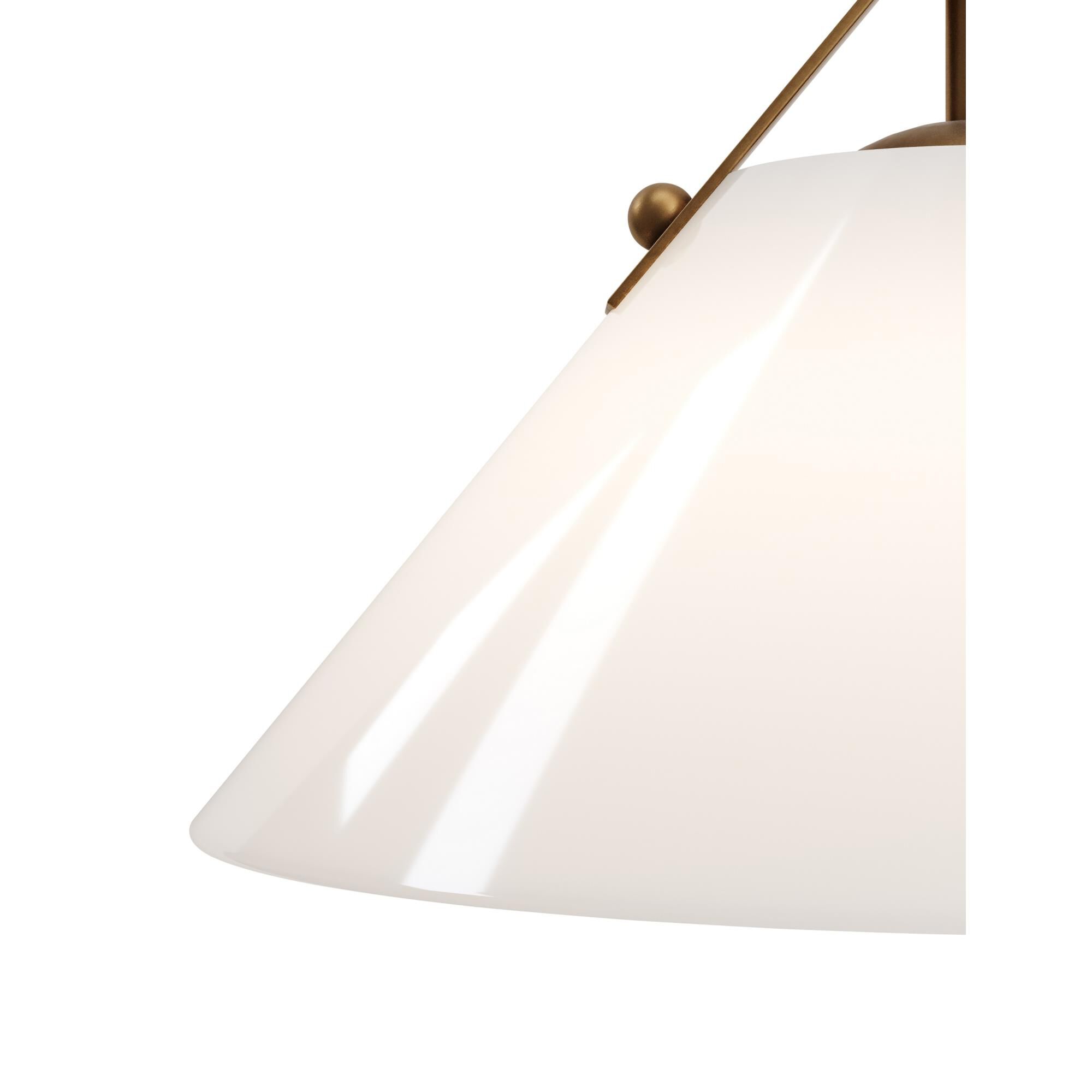 Shown in Opaque White and Antique Brass finish