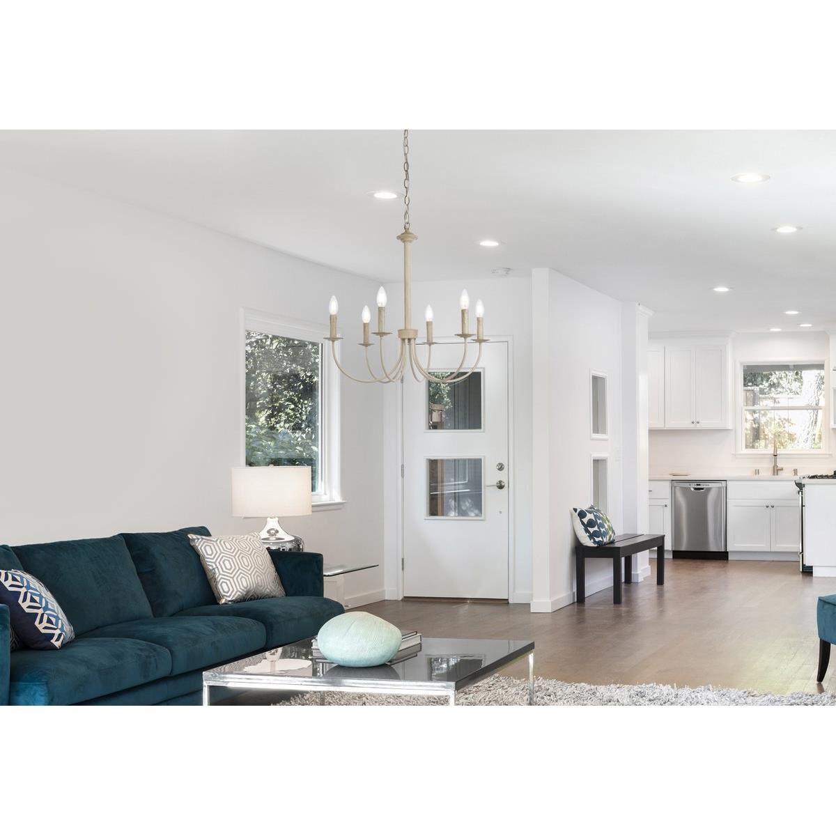 Shown in Weathered Dove finish