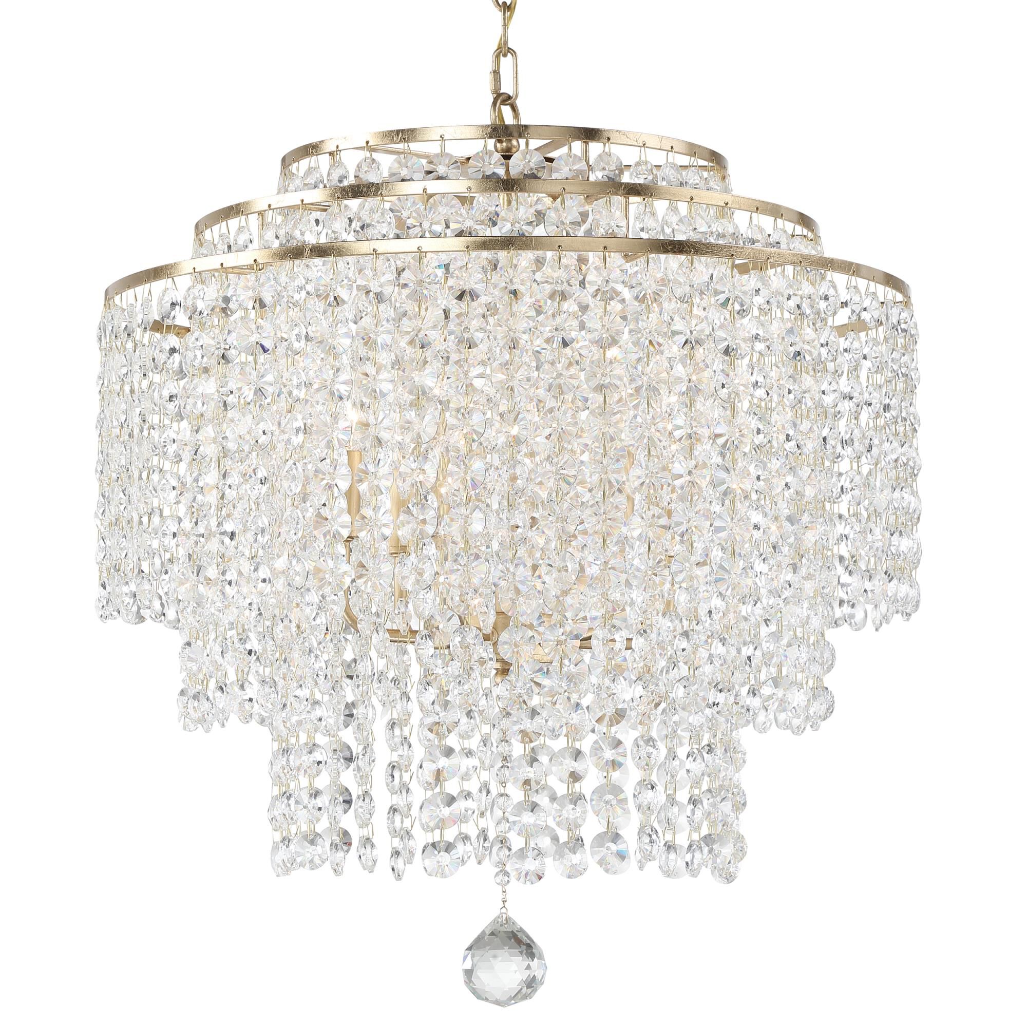 Gabrielle 22 Inch 6 Light Chandelier by Crystorama