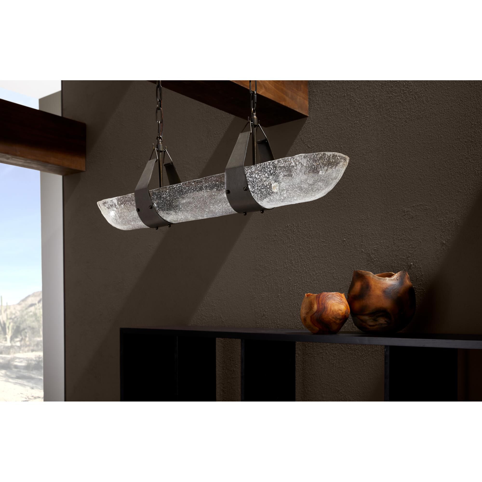 Mykonos 37 Inch 4 Light Linear Suspension Light by Arteriors Home