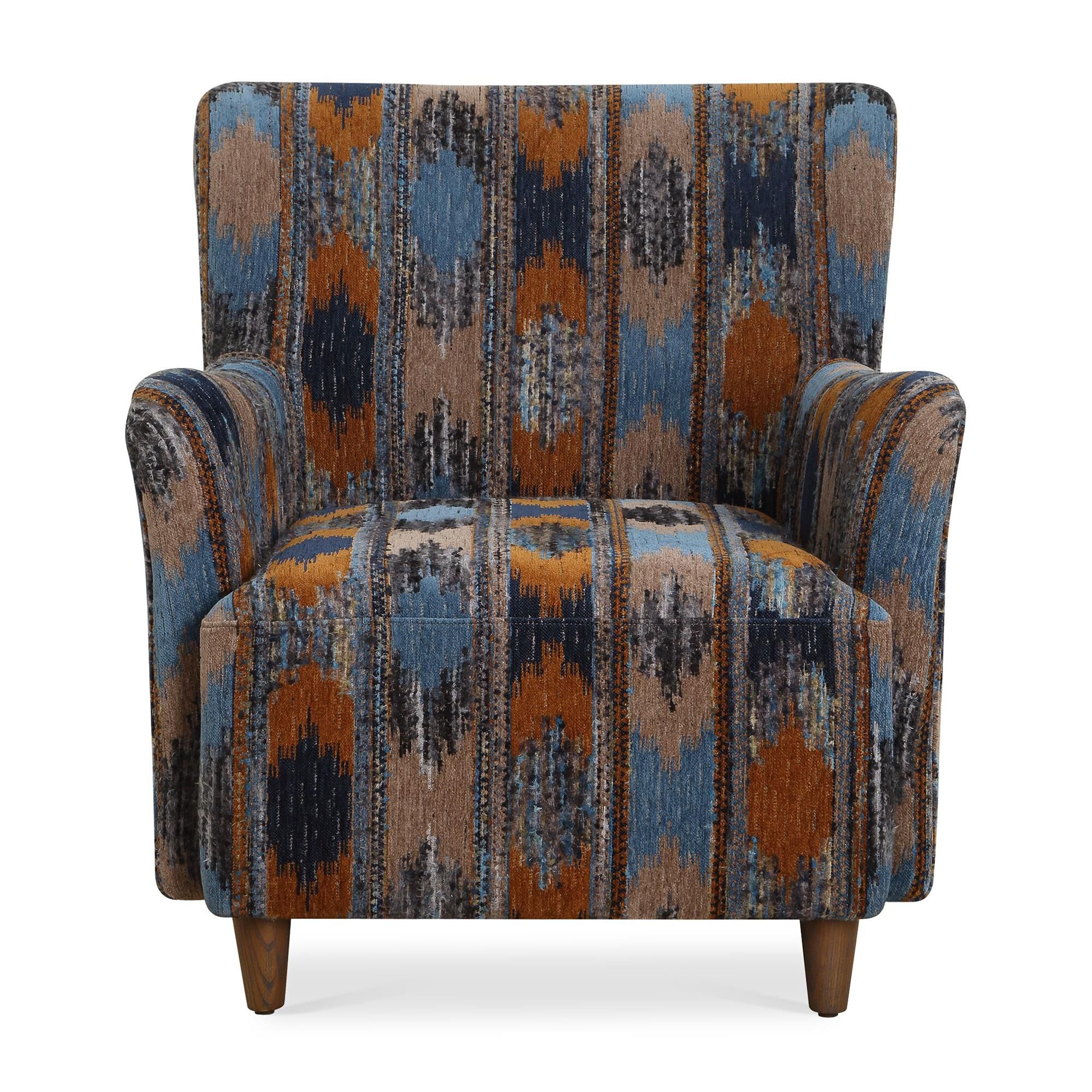 Shown in Blue, Brown, Orange finish