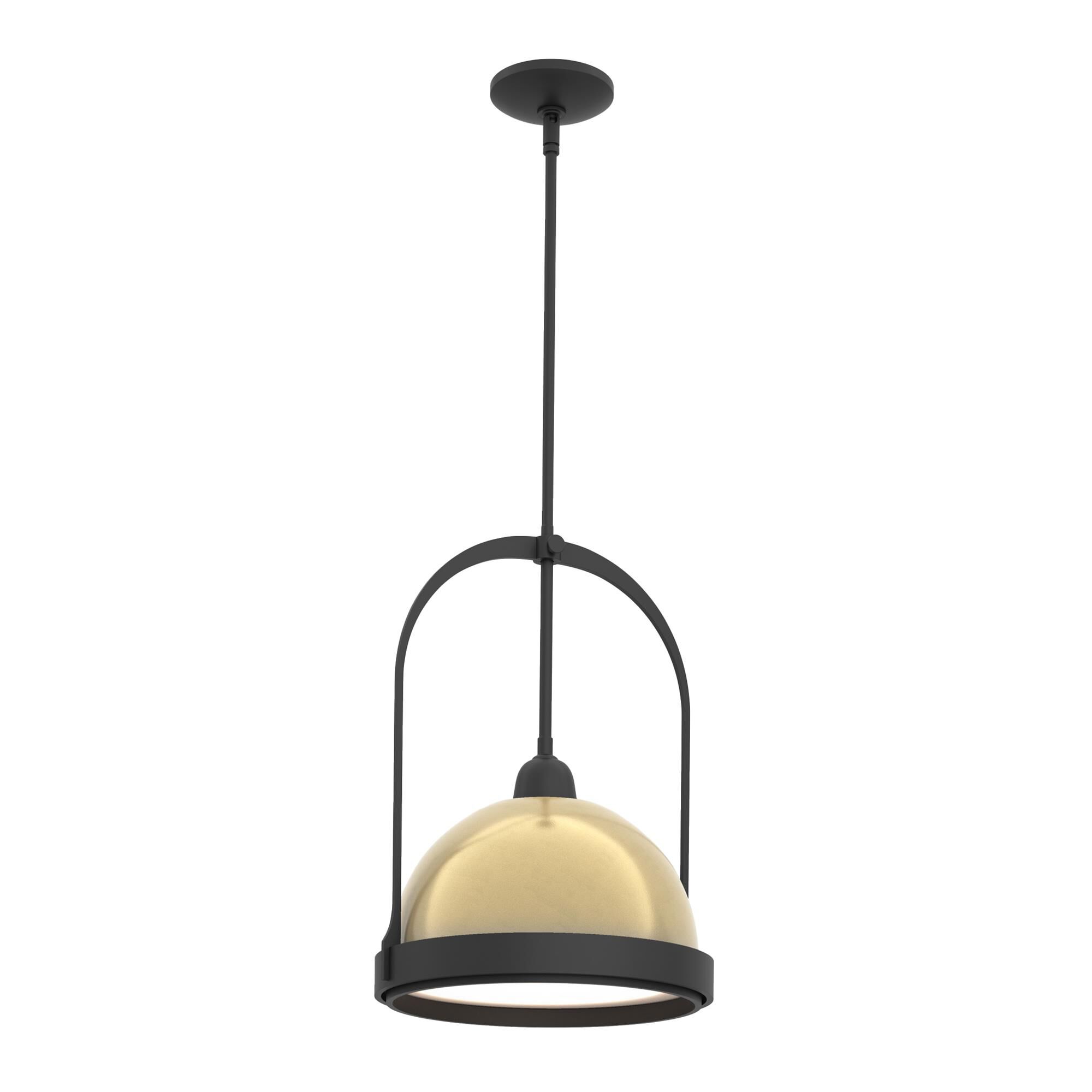 Shown in Black finish and Modern Brass accent