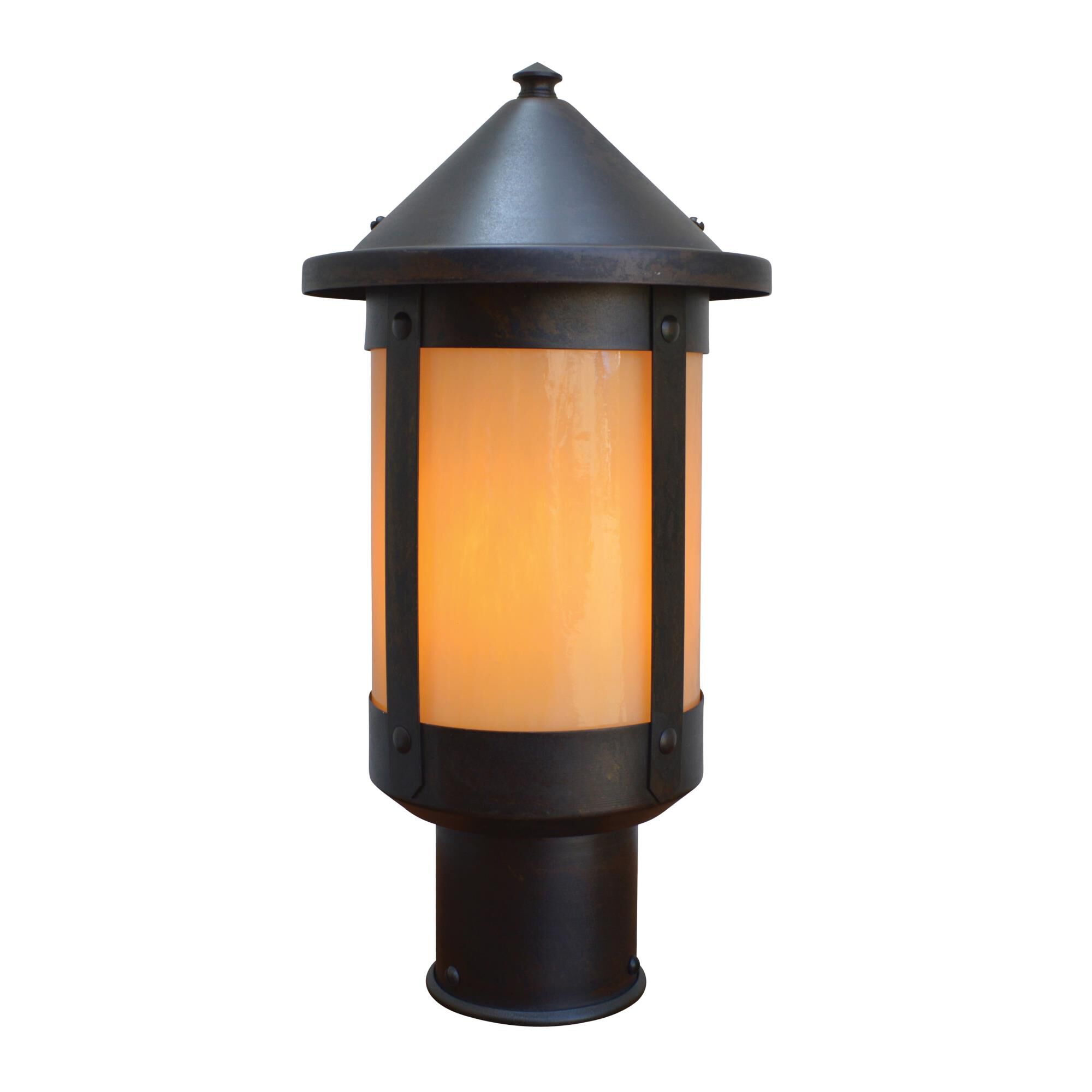 Berkeley 11 Inch Tall 1 Light Outdoor Post Lamp by Arroyo Craftsman