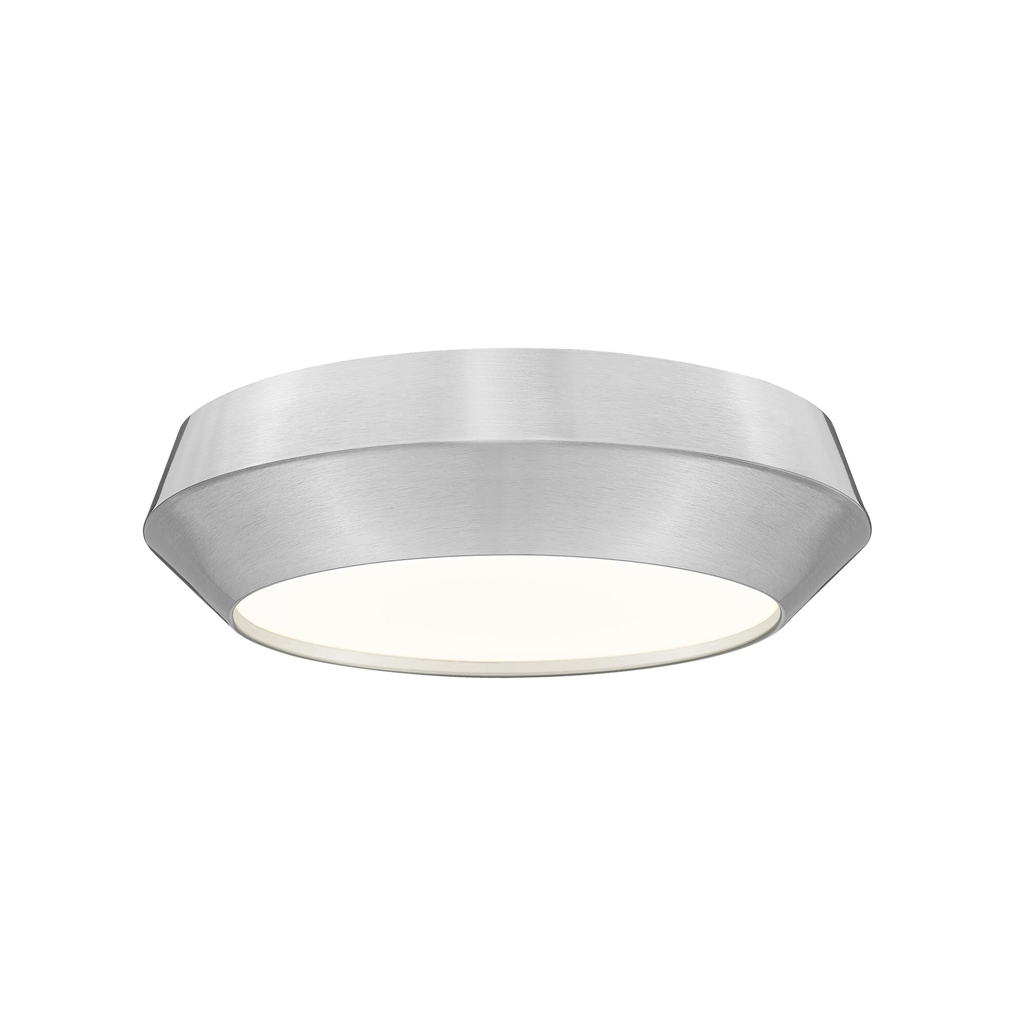 Shown in Brushed Nickel finish and White glass