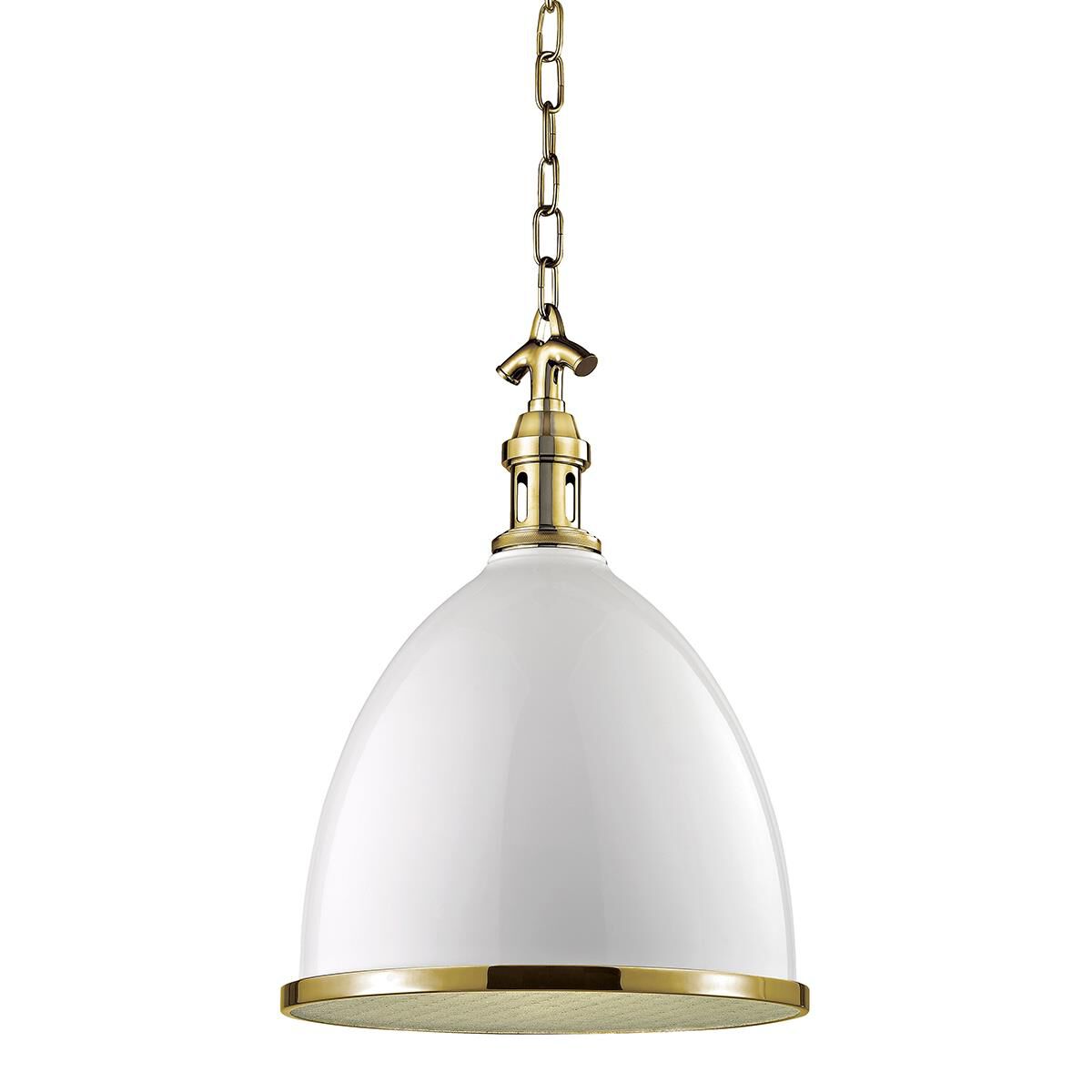 Shown in White -  Aged Brass finish and Clear - Wire Mesh Safety glass and Aged Brass accent