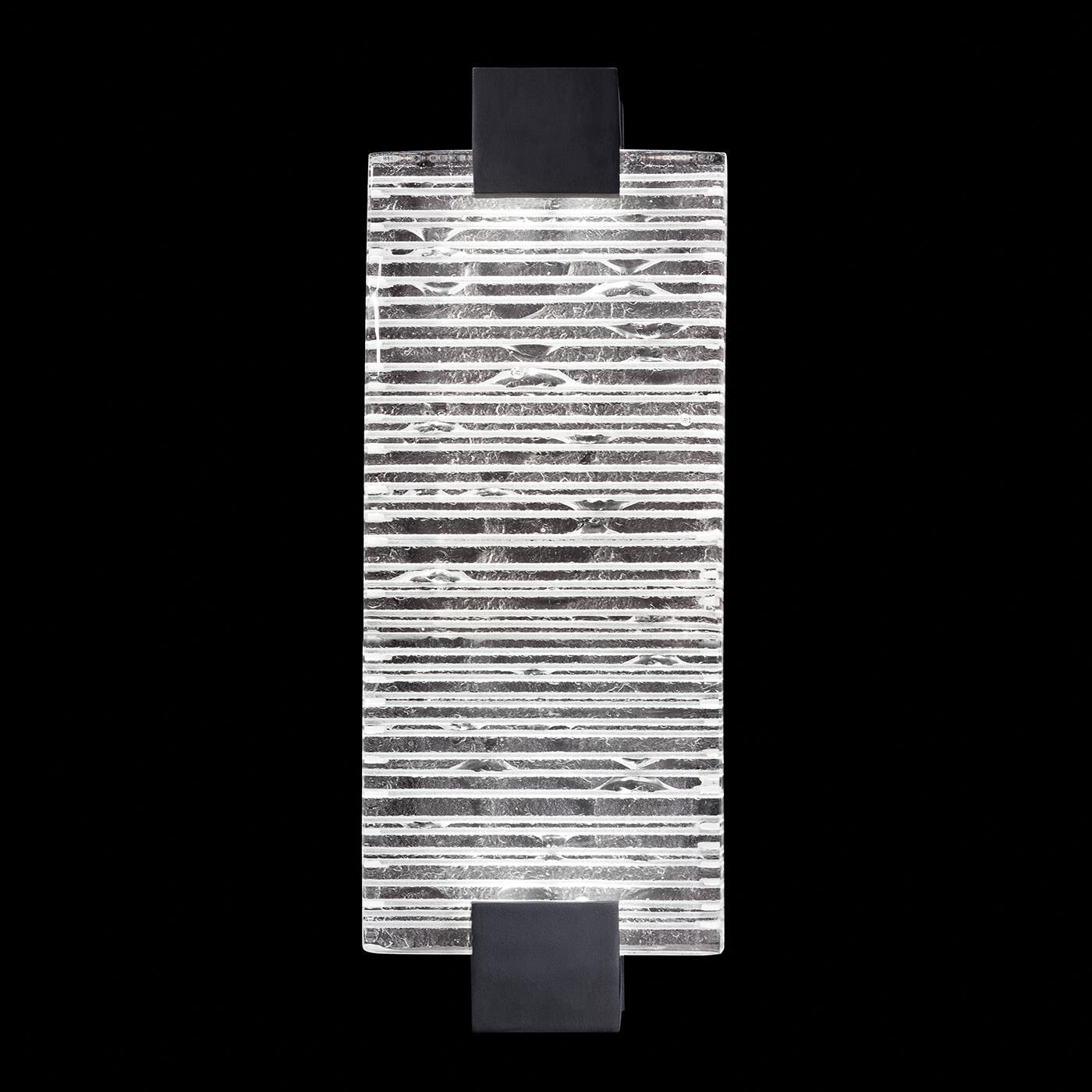 Shown in Black finish and False crystal and True glass and 0 shade