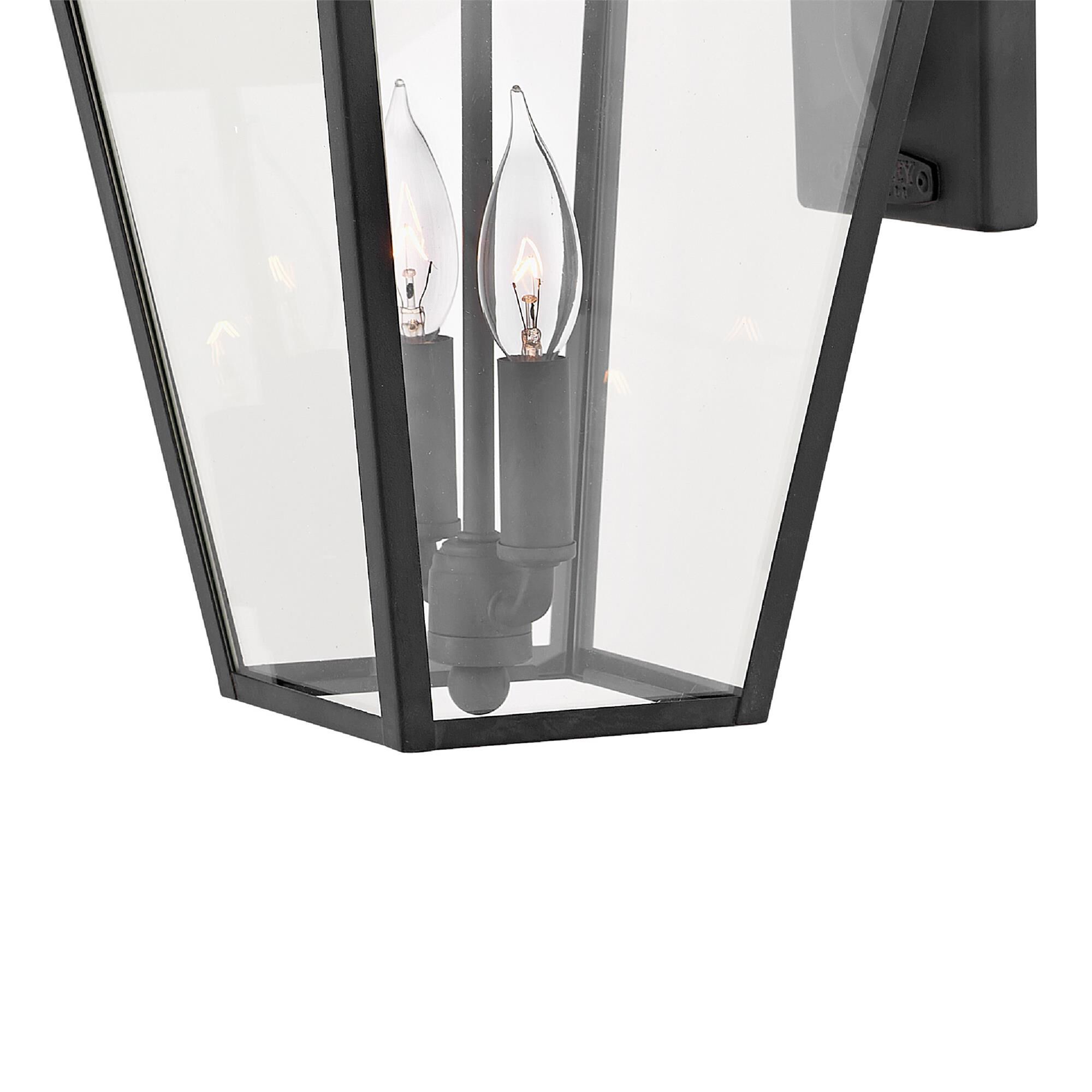 Shown in Museum Black finish and Clear glass