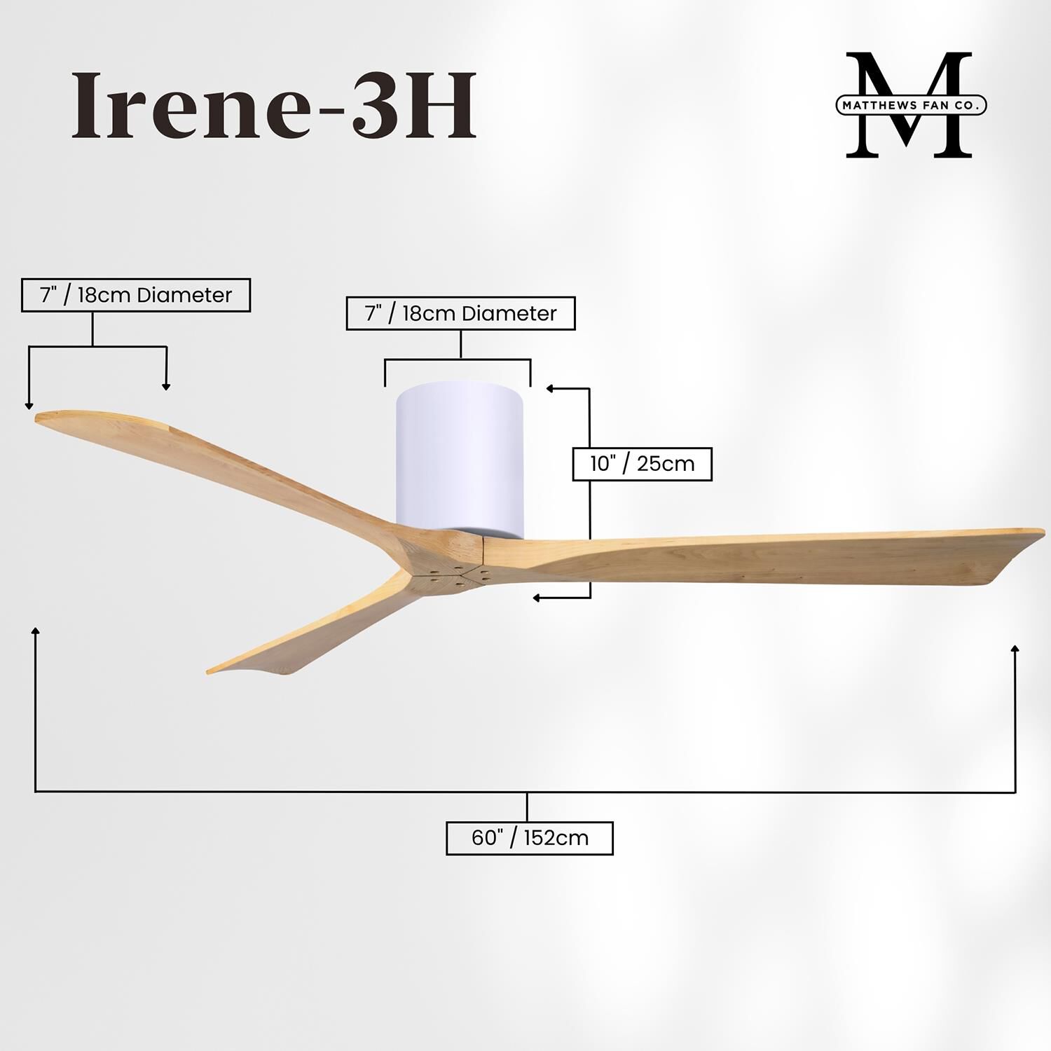 Irene 60 Inch Flush Mount Fan by Matthews Fan Company