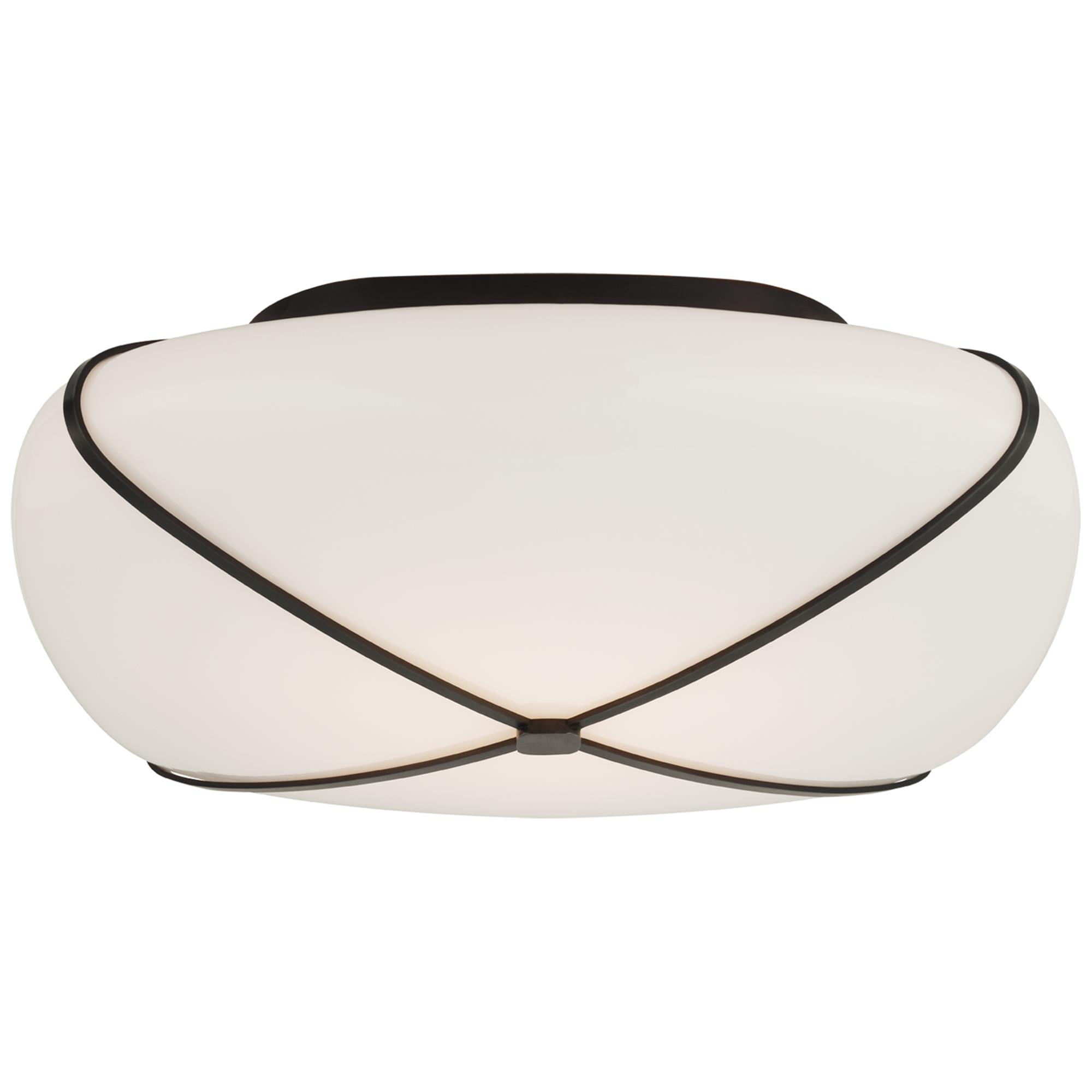 Shown in Gun Metal finish and White glass
