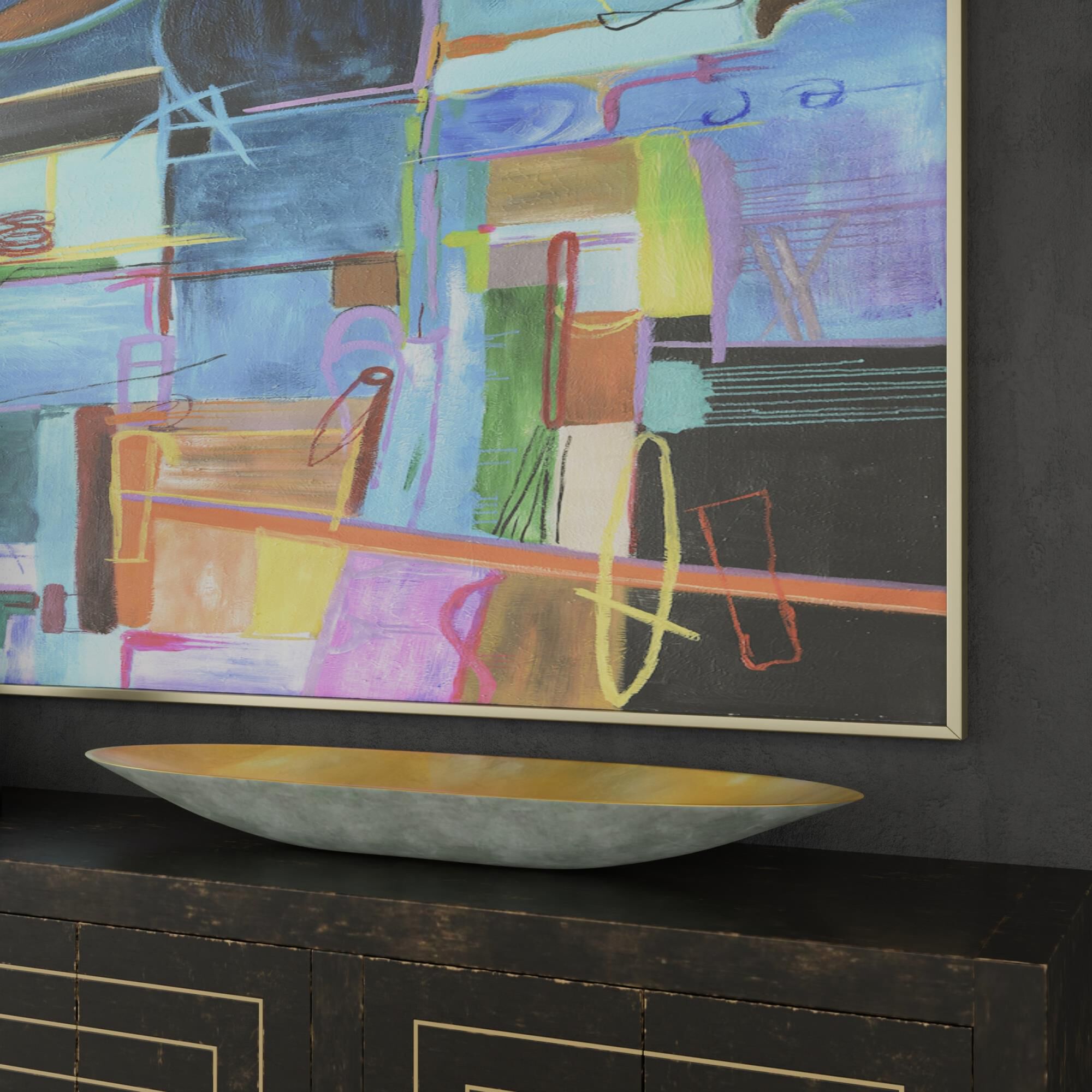 Shown in Pearl White And Gold And Brown finish