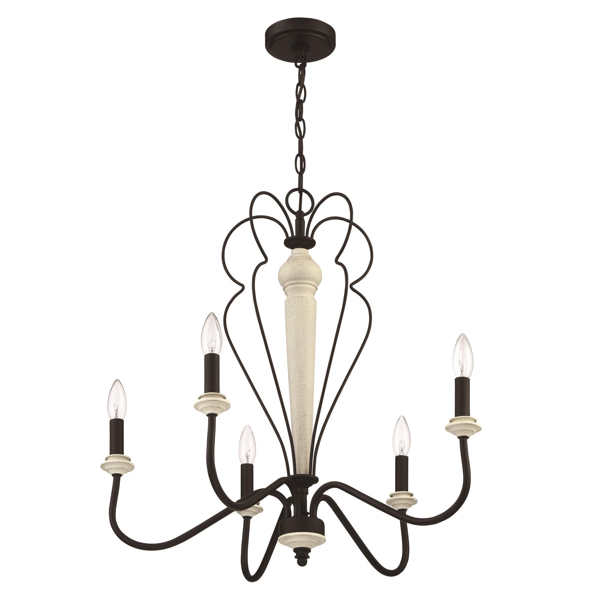 Shown in Cottage White - Espresso finish