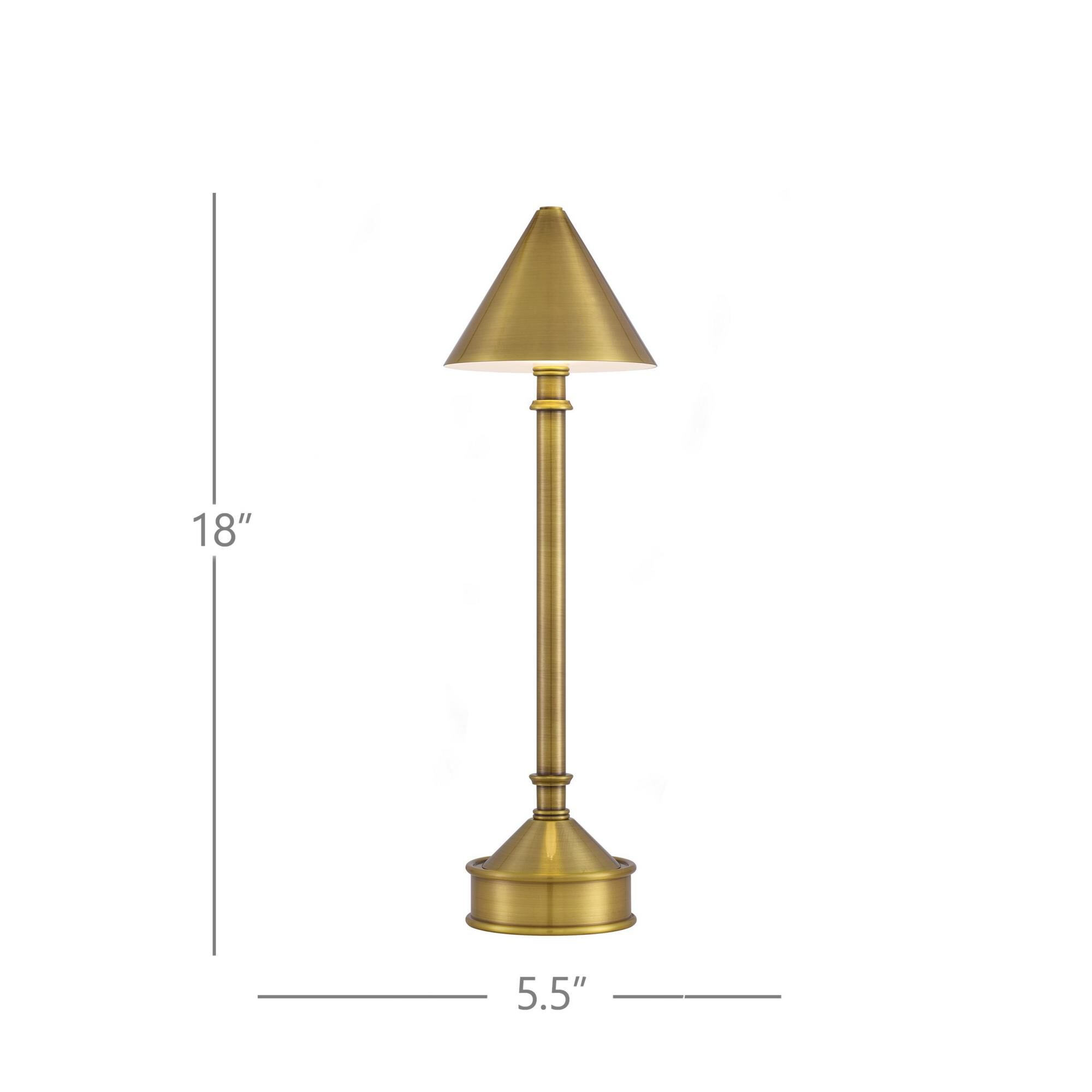 Shown in Brass finish and Polished Brass Metal shade