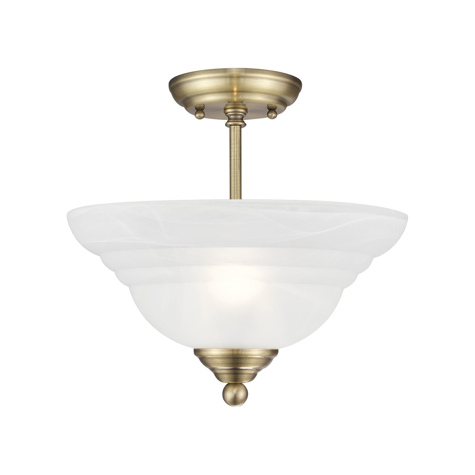 North Port 13 Inch 2 Light Semi Flush Mount by Livex Lighting