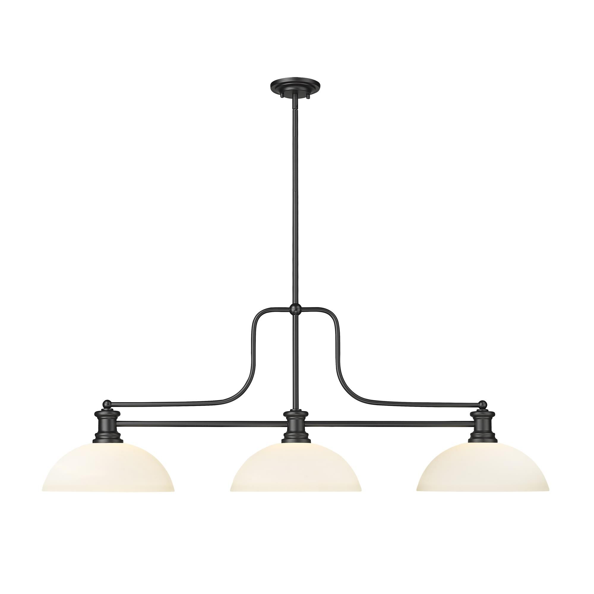 Shown in Matte Black finish and Opal glass